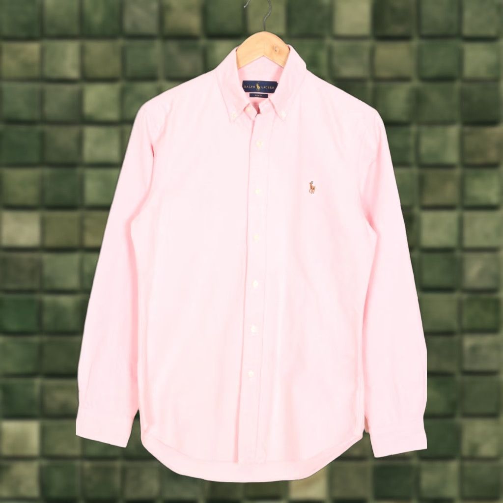 Ralph Lauren RALPH LAUREN Slim Fit Oxford Shirt Men S Long Sleeve Pink VR3514 Size US S / EU 44-46 / 1 - 1 Thumbnail