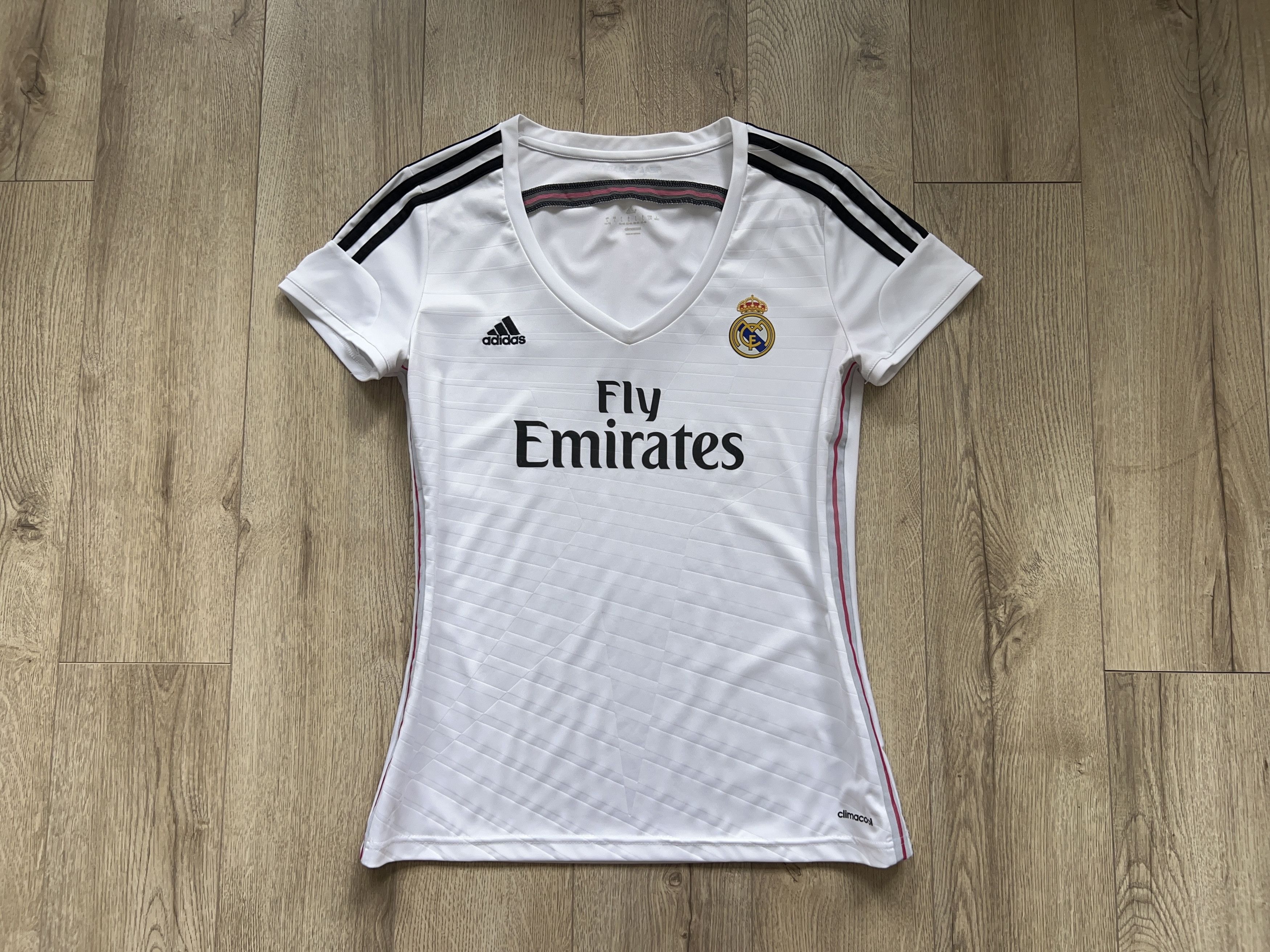 Adidas Womens 2014 2015 Home Football Soccer Jersey Shirt Size L / US 10 / IT 46 - 1 Thumbnail