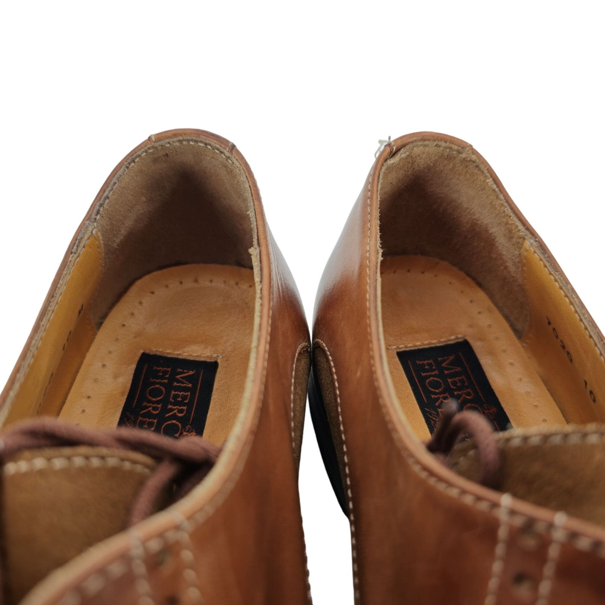 Mercanti Fiorentini Mercanti Fiorentini Italy Dress Shoes Mens 10M Brown Leather Size US 10 / EU 43 - 10 Thumbnail