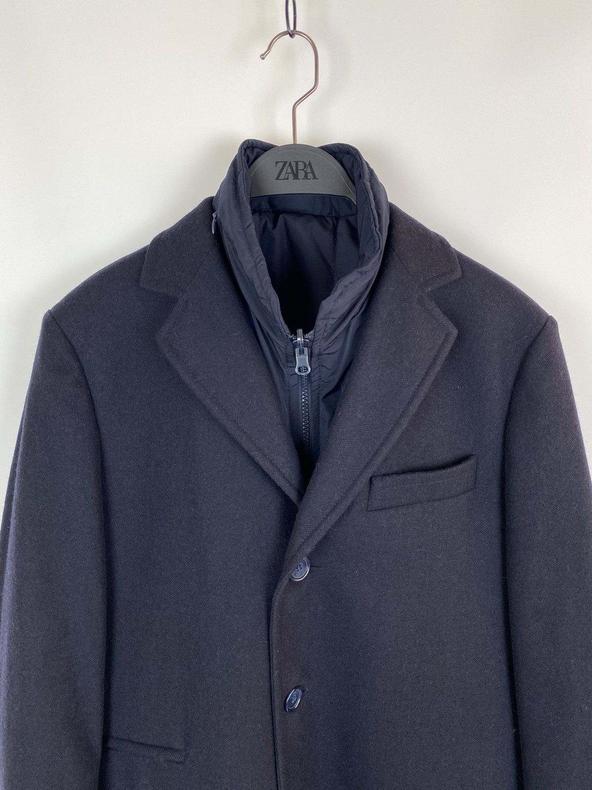 Boggi Boggi Milano 2 in 1 Insulated Navy Wool Coat Size US M / EU 48-50 / 2 - 2 Thumbnail