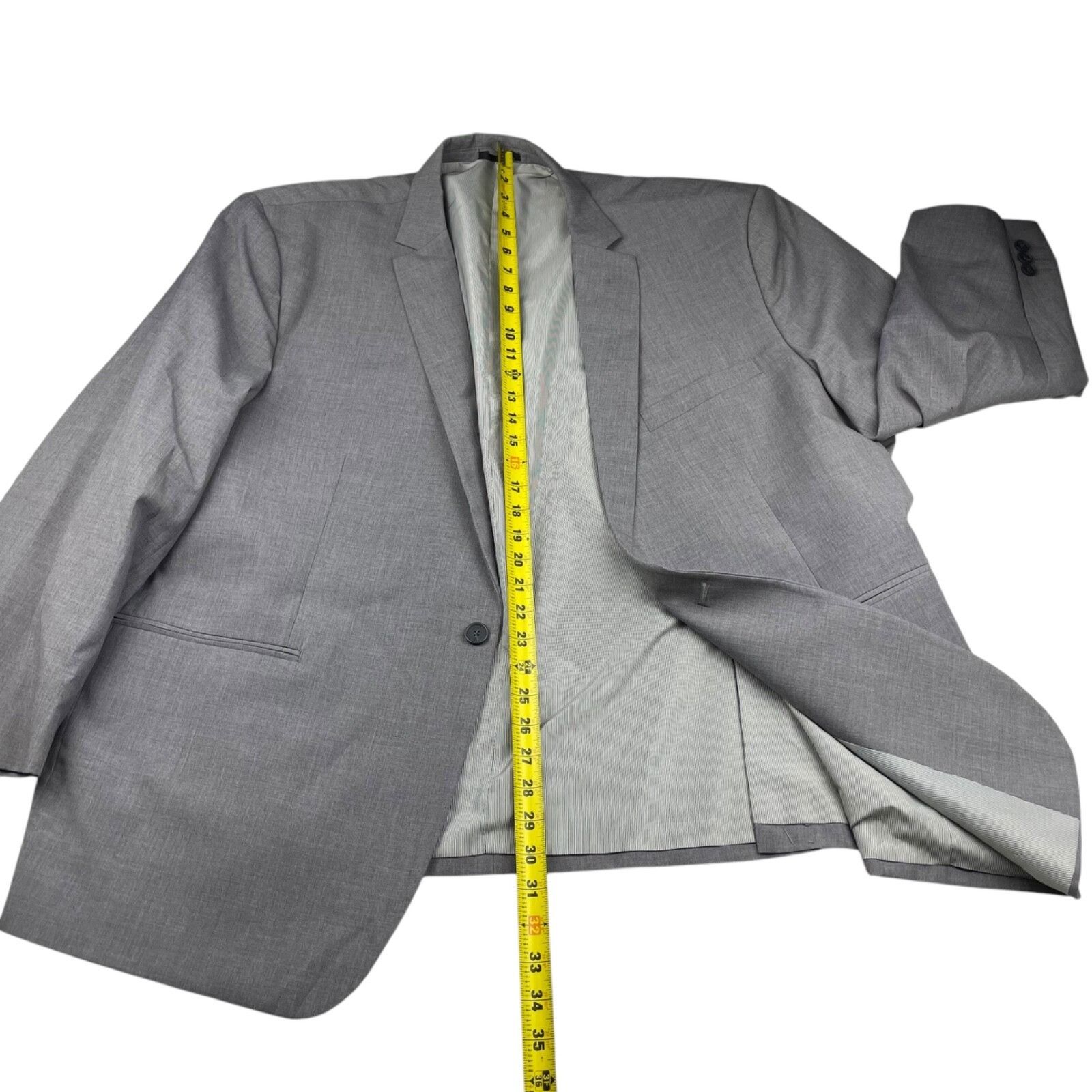 Other Hockerty Men's Bespoke 100% Wool One-Button Suit Gray • 54R Size 54R - 9 Thumbnail