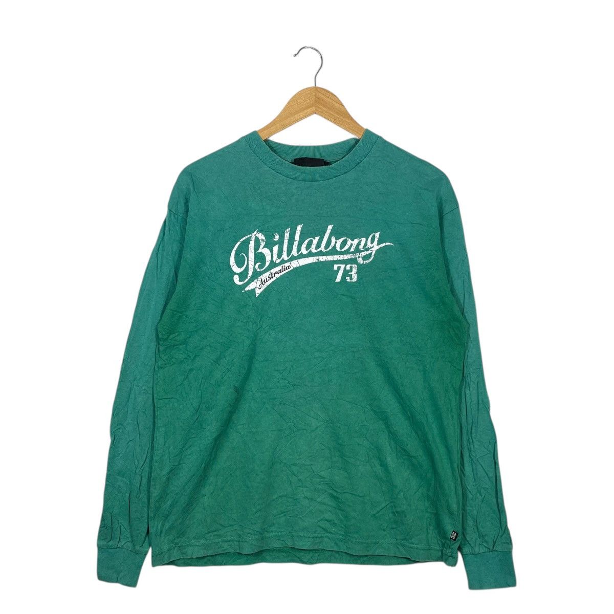 Billabong Billabong Australia 73 Long Sleeve T-Shirt Green Spellout Size US L / EU 52-54 / 3 - 1 Thumbnail
