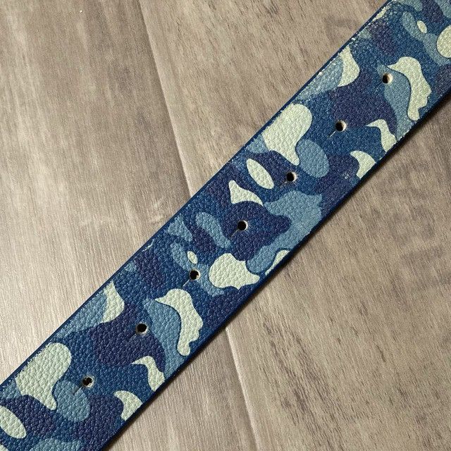 Bape BAPE Leather Belt ABC Camo Blue a bathing ape NIGO Size ONE SIZE - 5 Thumbnail