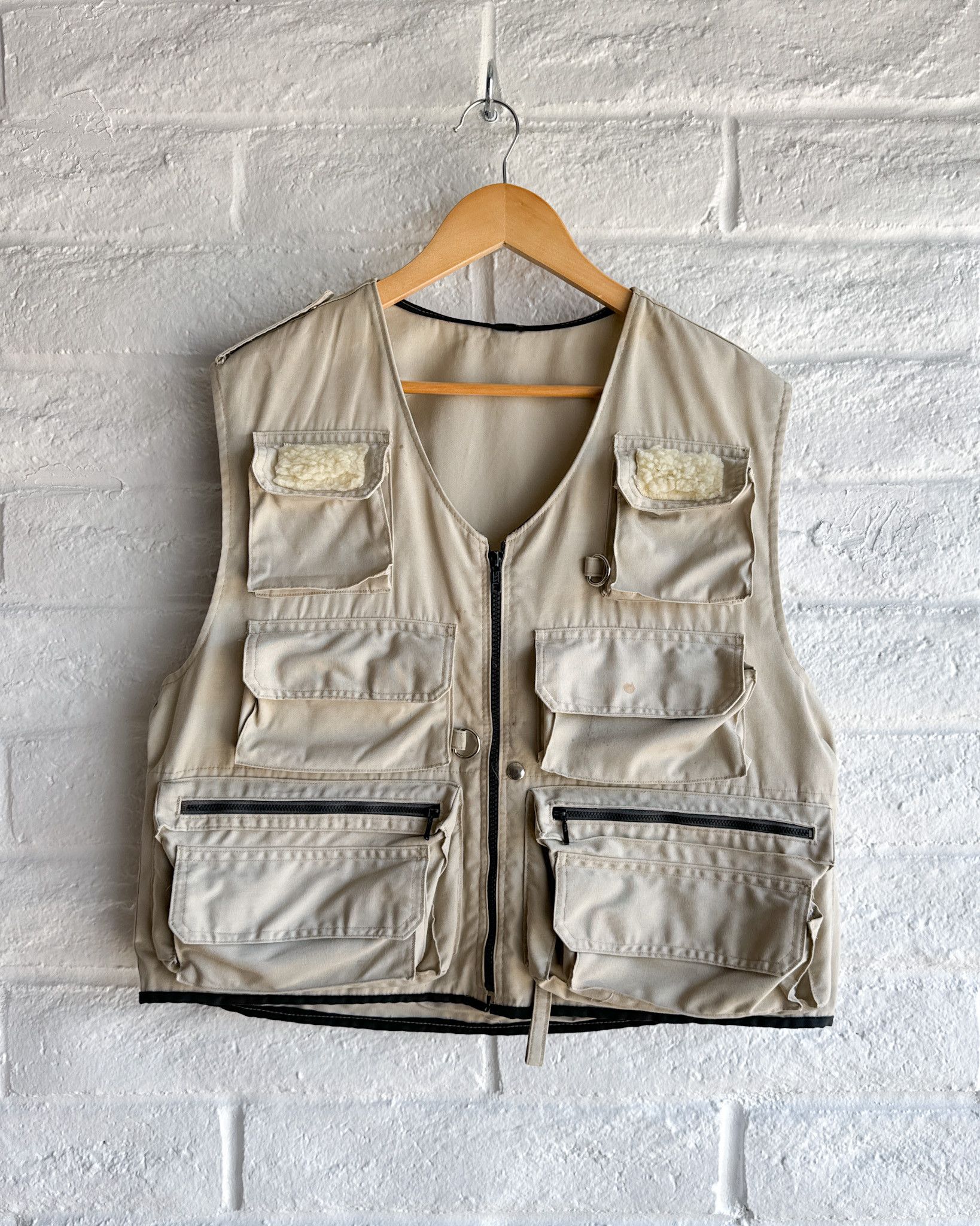 Vintage Vintage 1970s Frostline Kit Utility Vest Men's L Beige Size US L / EU 52-54 / 3 - 1 Thumbnail