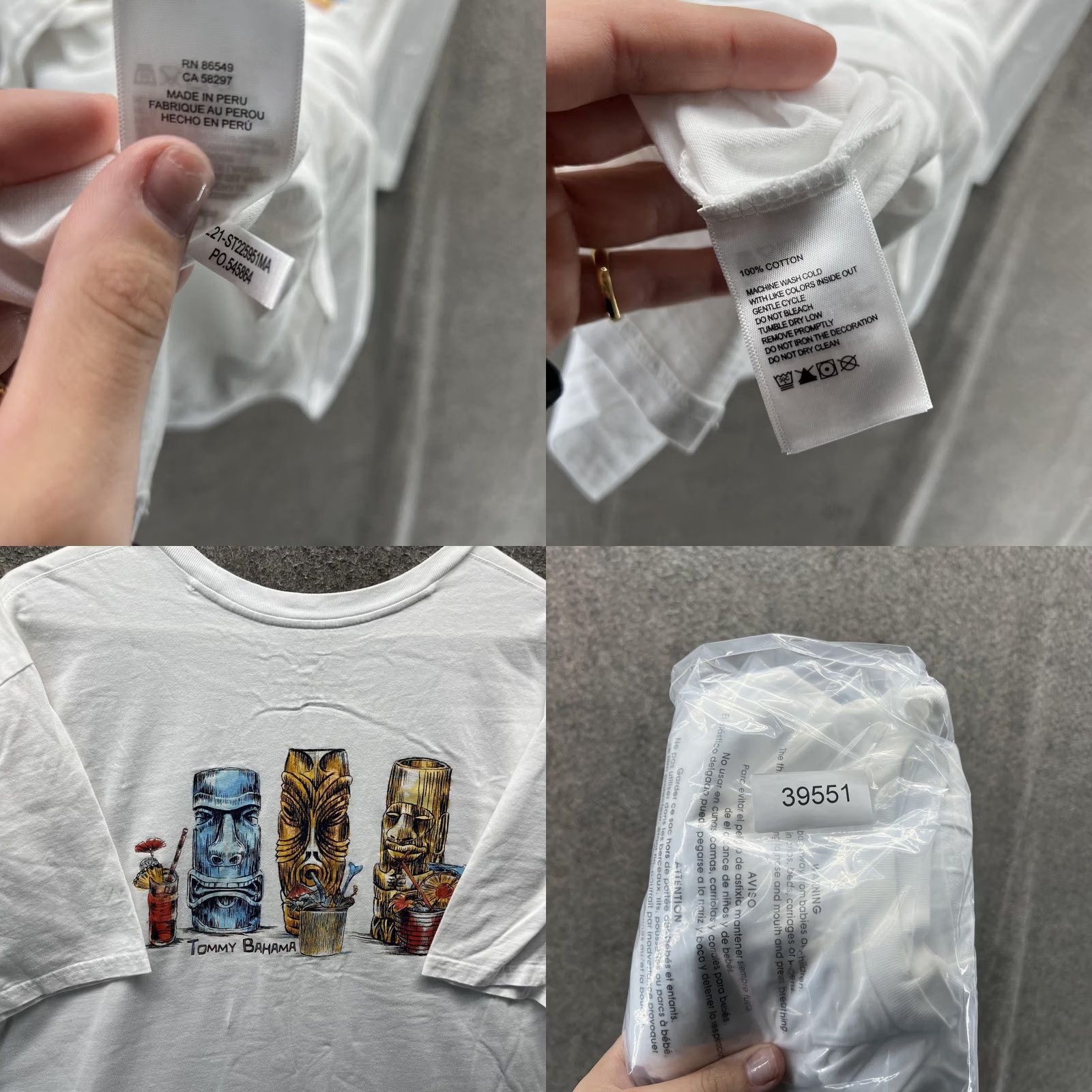 Tommy Bahama VINTAGE Tommy Bahama Shirt Mens XL White Tiki Graphic Tee Tropical Beach Tagless Casual Size US XL / EU 56 / 4 - 8 Thumbnail