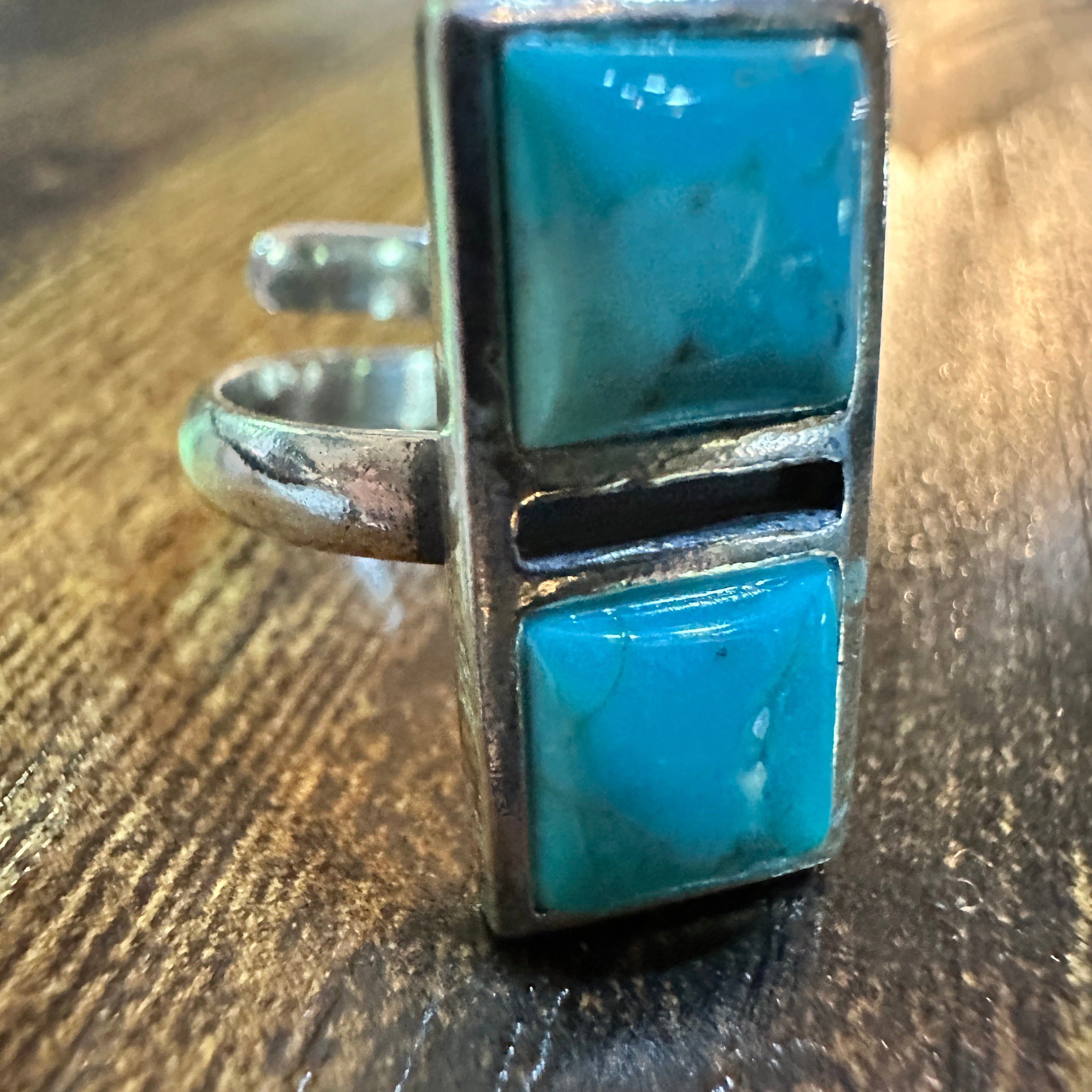 Other Boho Native American Turquoise Dream Sterling Silver Adjusta Size ONE SIZE - 3 Thumbnail