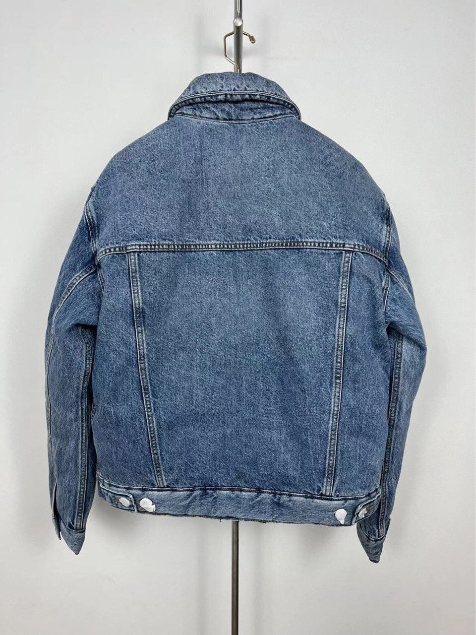 Alexander Wang Alexander Wang Blue Cotton Padded Denim Jacket (Size S) Size S / US 4 / IT 40 - 4 Thumbnail