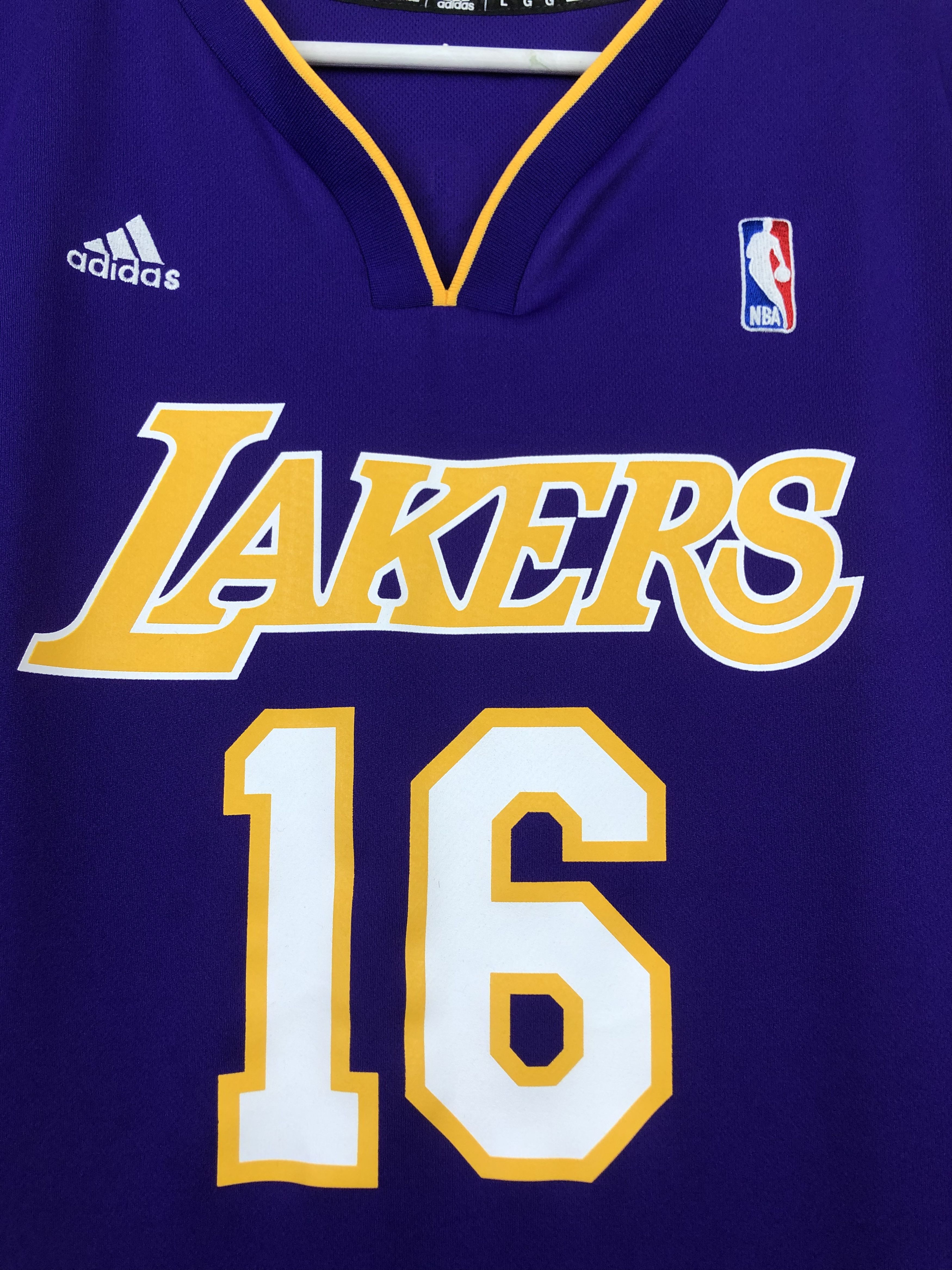 Adidas Adidas Los Angeles Lakers Gasol Jersey Mens Shirt Rare Tee Size US L / EU 52-54 / 3 - 3 Thumbnail
