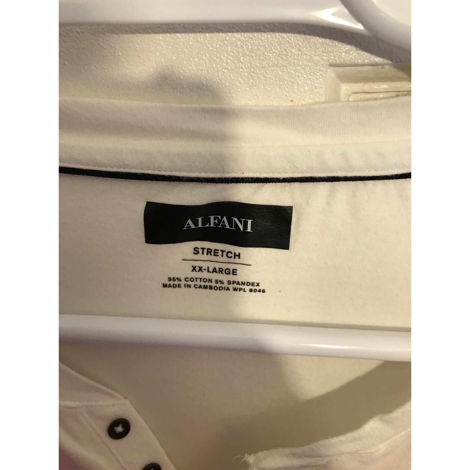 Alfani ALFANI Stretch Shirt Men's XXL White Short Sleeve Size US XXL / EU 58 / 5 - 3 Thumbnail
