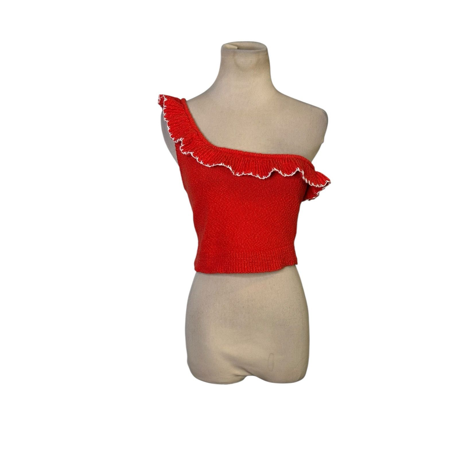 Urban Outfitters Urban Outfitters Orange One Shoulder Crop top Size Small Size S / US 4 / IT 40 - 8 Thumbnail