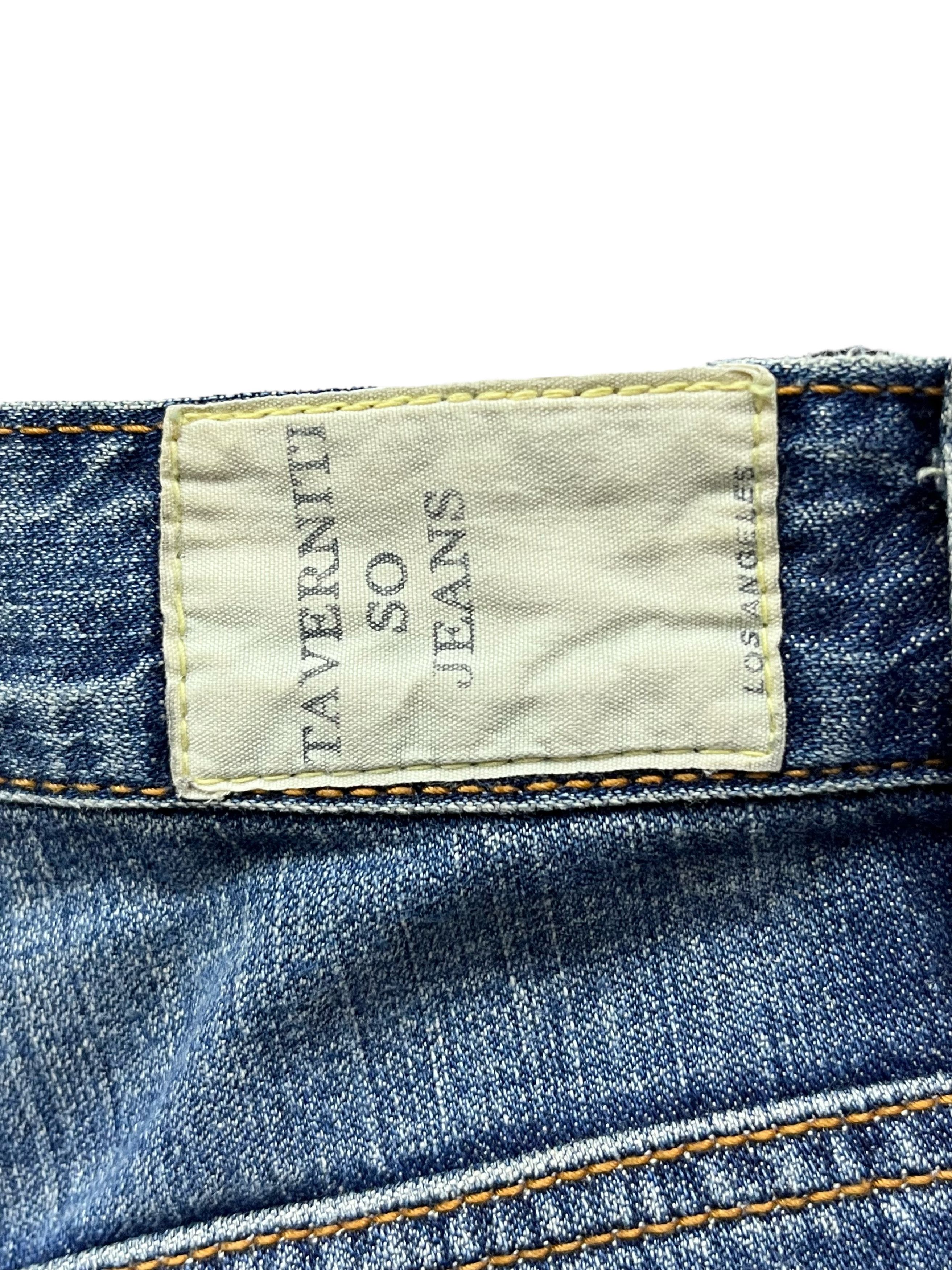 Taverniti 💥SICK🔥Vtg TAVERNITI Designer Multipocket Distressed FLARE Size US 31 - 16 Thumbnail