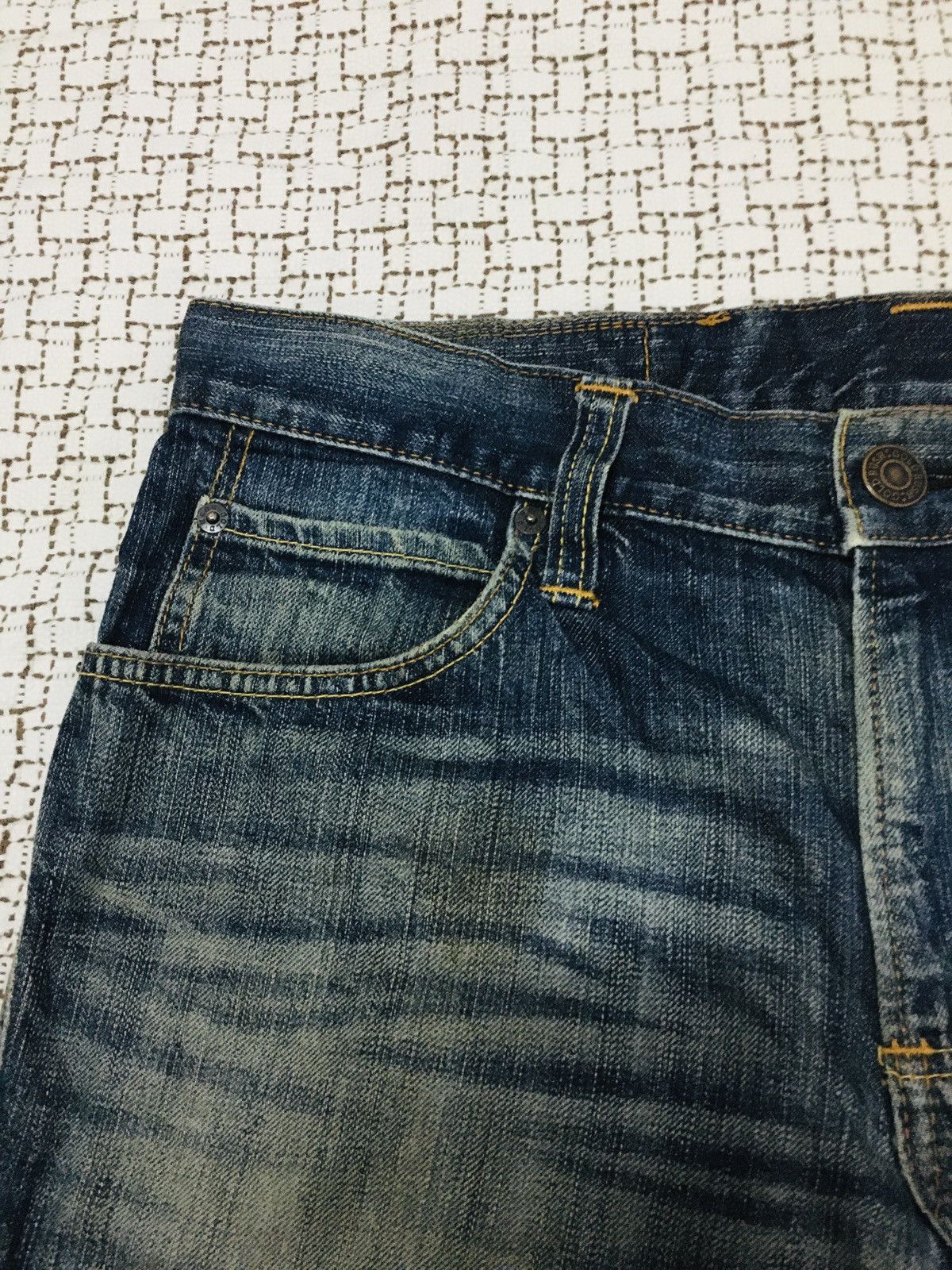 Edwin Edwin X Gold Rush Distressed Jeans (Y01) Size US 35 - 16 Thumbnail