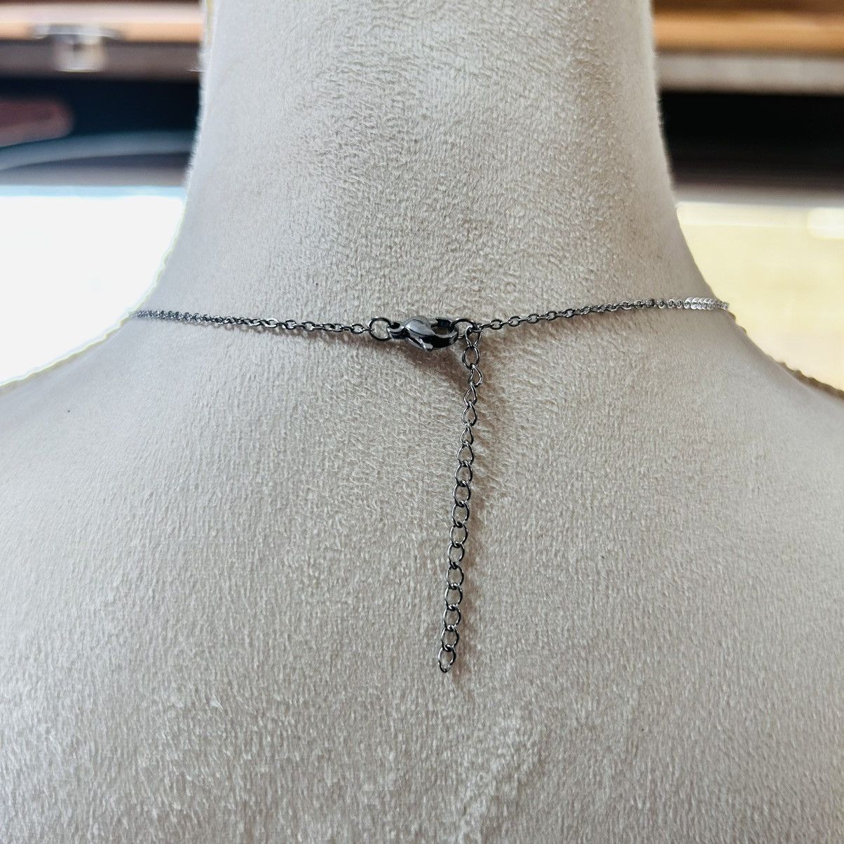 Handmade Handcrafted genuine serpentine jade bead drop necklace Size ONE SIZE - 4 Thumbnail