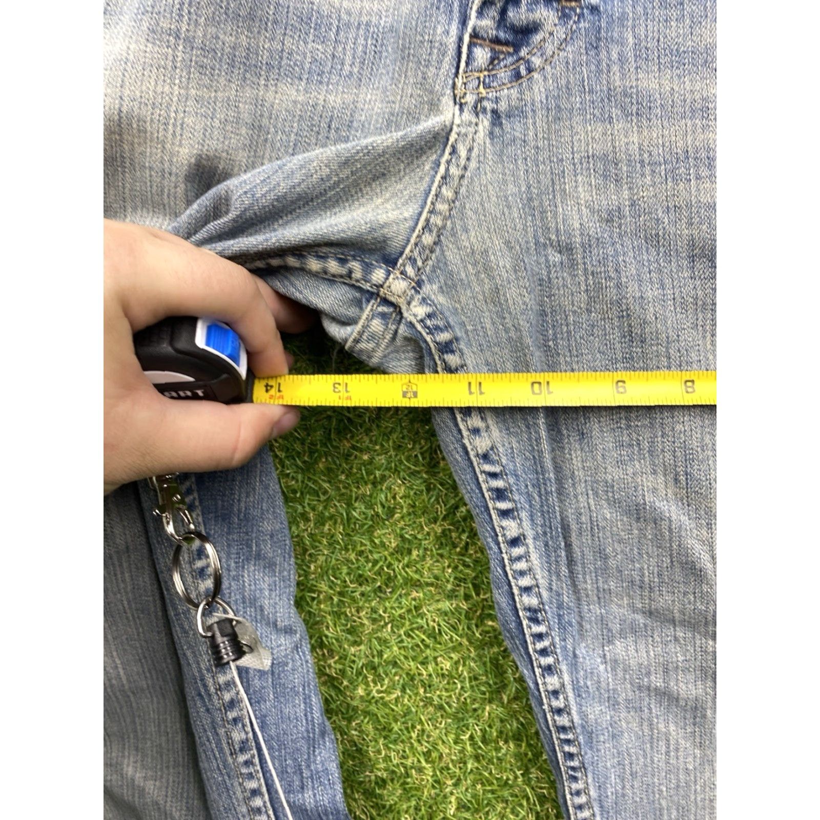 BKE VINTAGE BKE Jaxon Jeans Boot Cut Mid Rise 36x31 Light Wash Denim Men’s Regular 36 Blue Cowboy Theme Jeans - 5-Pocket Button Fly Mens Size US 36 / EU 52 - 5 Thumbnail