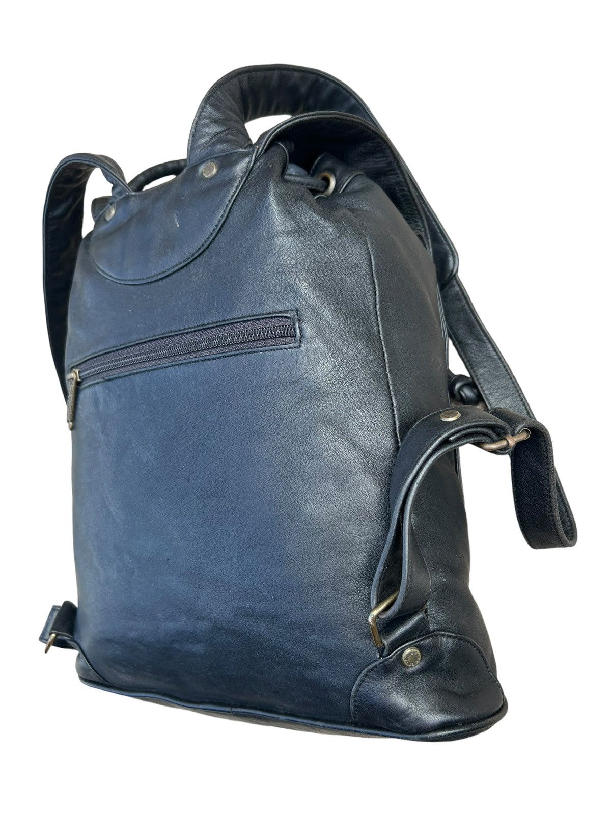 BREE Vintage BREE All Black Leather Backpack Size ONE SIZE - 11 Thumbnail