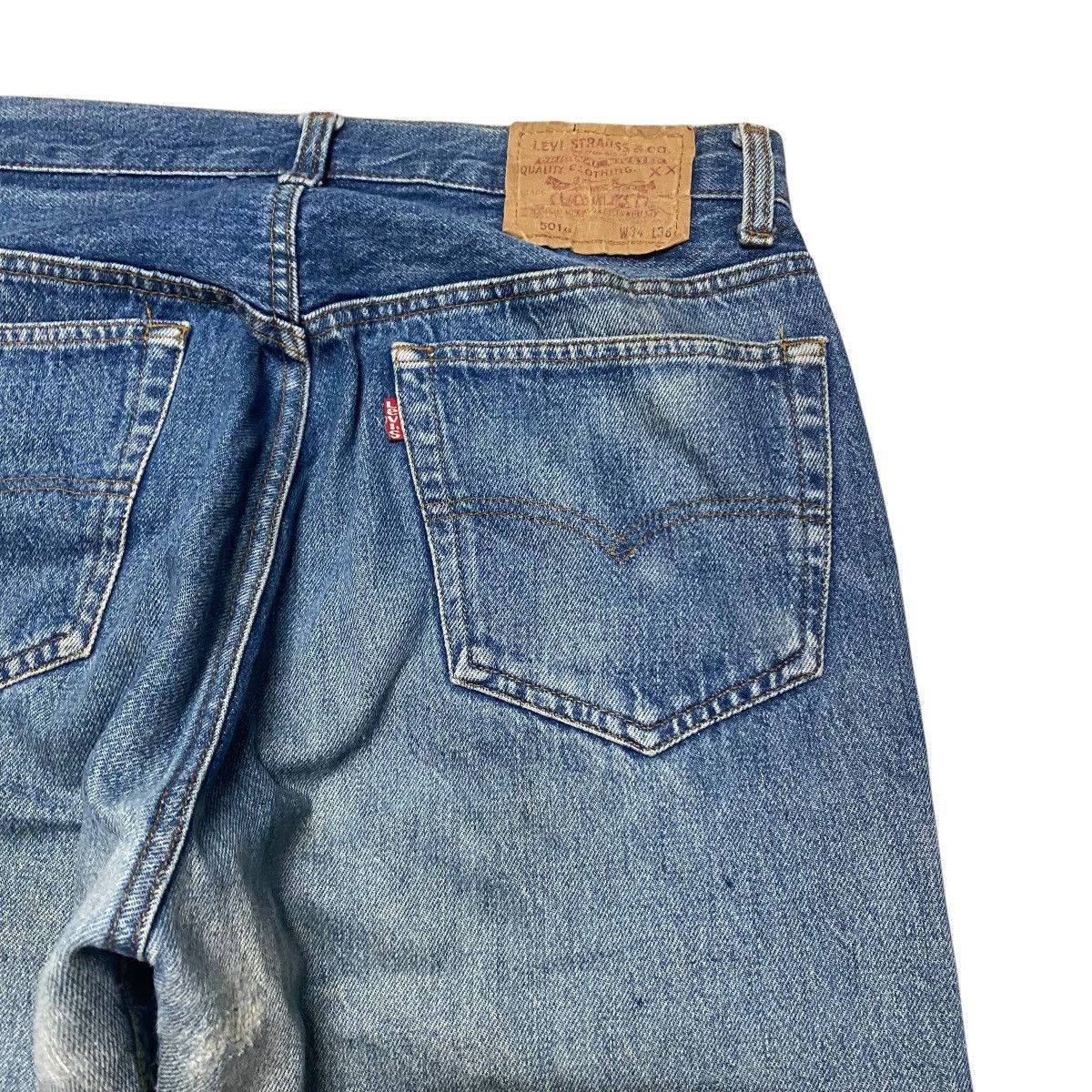 Levi's Vintage 80s Levis 501xx Distressed Jeans Size US 32 / EU 48 - 11 Thumbnail