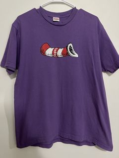 Supreme cat in shop the hat tee purple