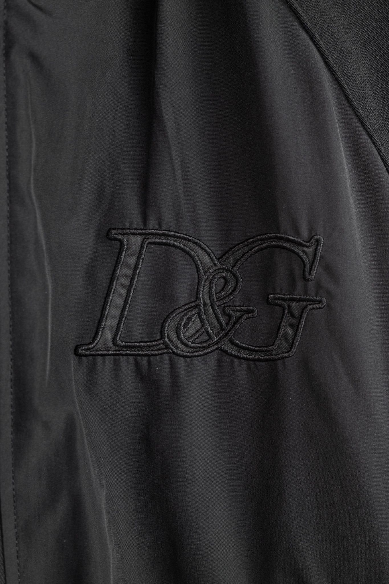Dolce & Gabbana D&G Dolce & Gabbana Black Cotton Logo-Embroidered Zip Hoodie Size US M / EU 48-50 / 2 - 6 Thumbnail