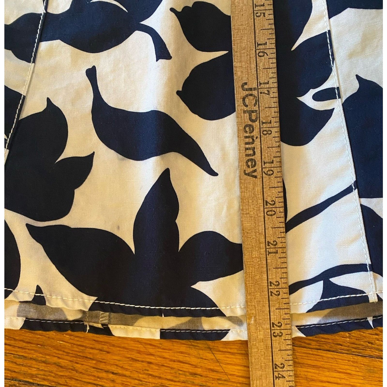 Banana Republic BANANA REPUBLIC Navy Flare Skirt Cotten Linen Blend Women 8 Size 30" / US 8 / IT 44 - 8 Thumbnail