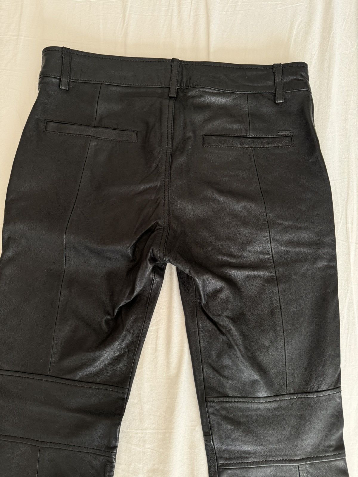 Diesel DIESEL Black Leather Pants Size US 31 - 12 Thumbnail