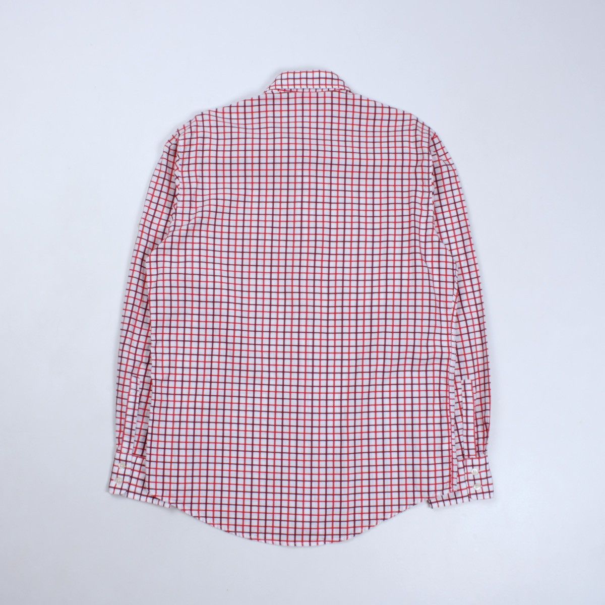 Hugo Boss × Vintage HUGO BOSS Orange Vintage White Red Plaid Long Sleeve Shirt Size US L / EU 52-54 / 3 - 8 Thumbnail
