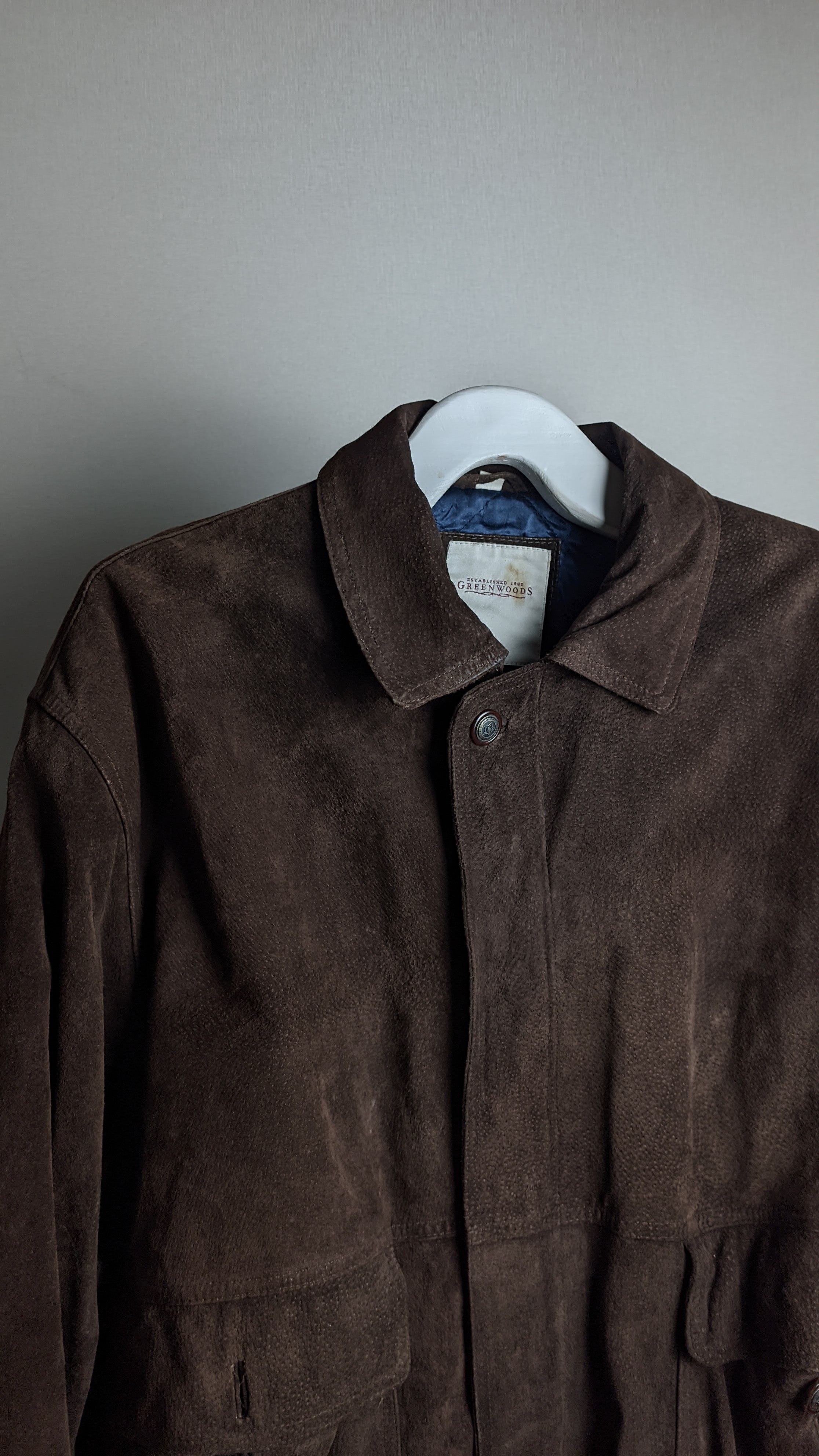 Genuine Leather Y2K brown leather bomber jacket grandpa core ysl gucci Size US L / EU 52-54 / 3 - 3 Thumbnail