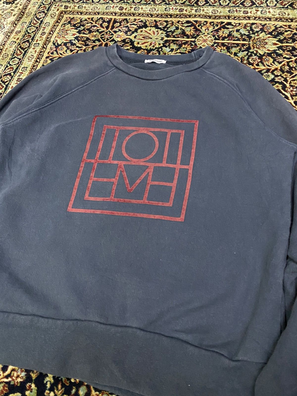 Designer × Toteme Toteme Iconic Big Logo Sweatshirt Size L / US 10 / IT 46 - 1 Thumbnail