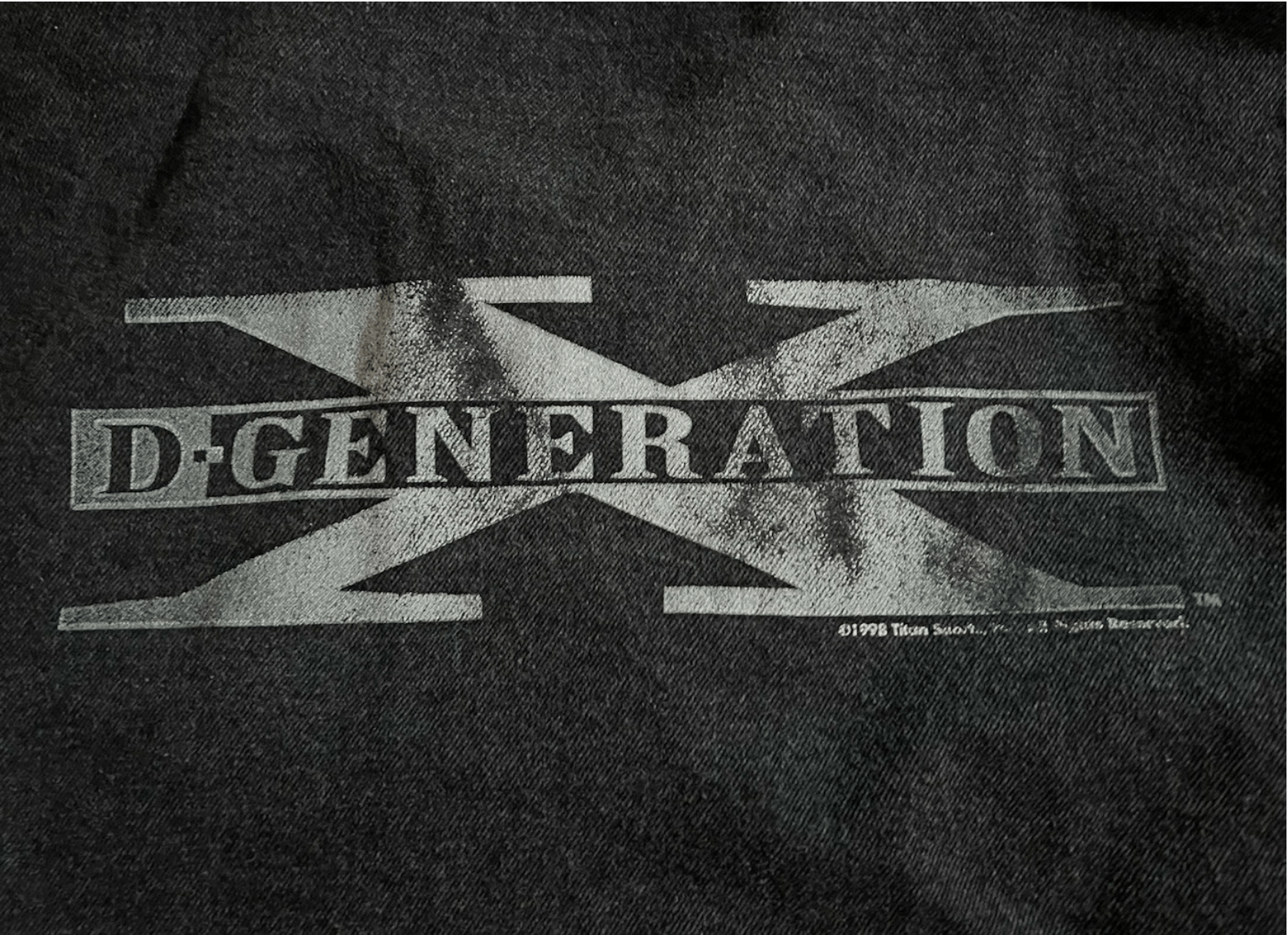 WWF WWF 1998 Degeneration X Black Denim Jacket Sz 90s Size US S / EU 44-46 / 1 - 7 Thumbnail