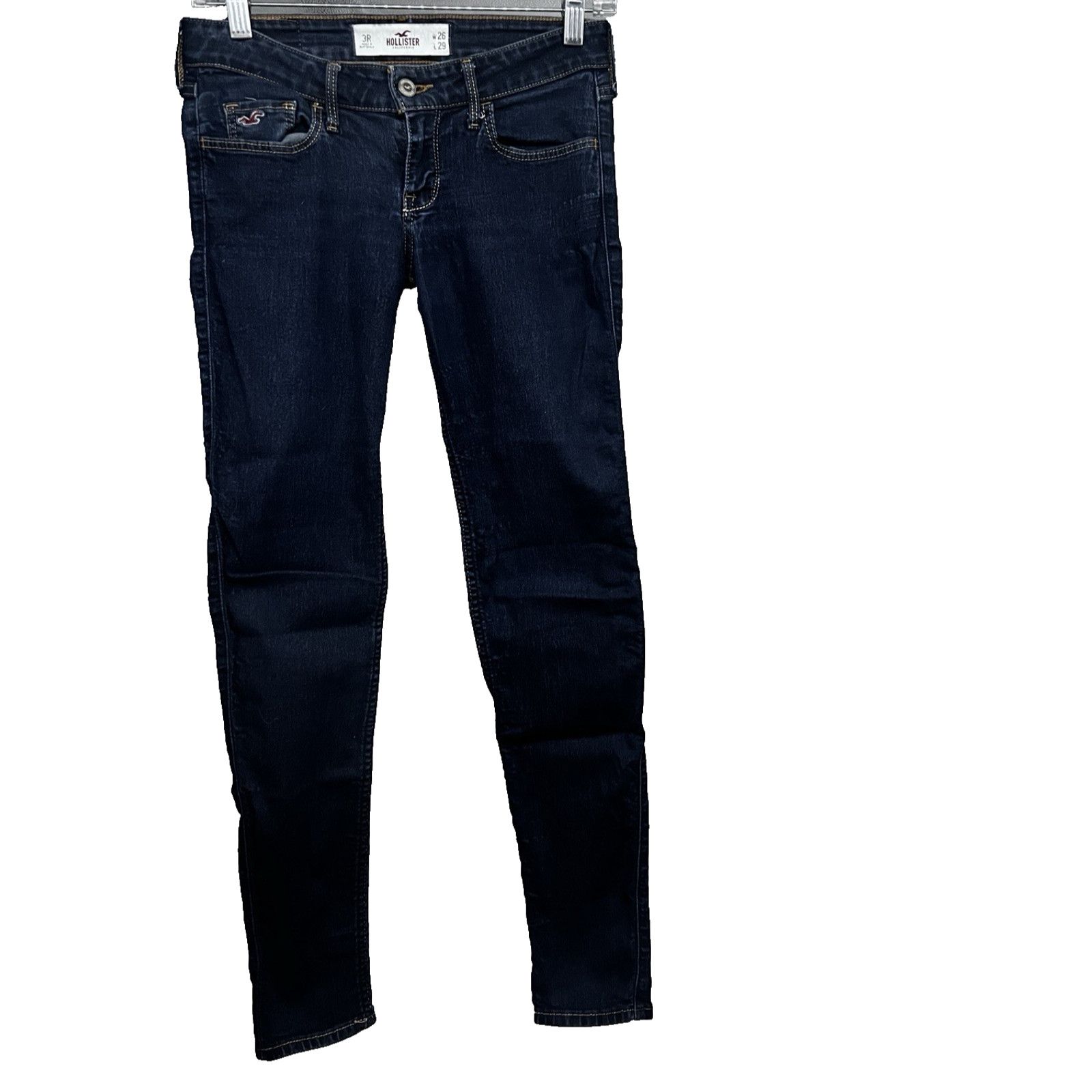 Hollister Hollister Blue Denim Relaxed Skinny Low Waist Jeans 26/29 Size 26" / US 2 / IT 38 - 2 Thumbnail