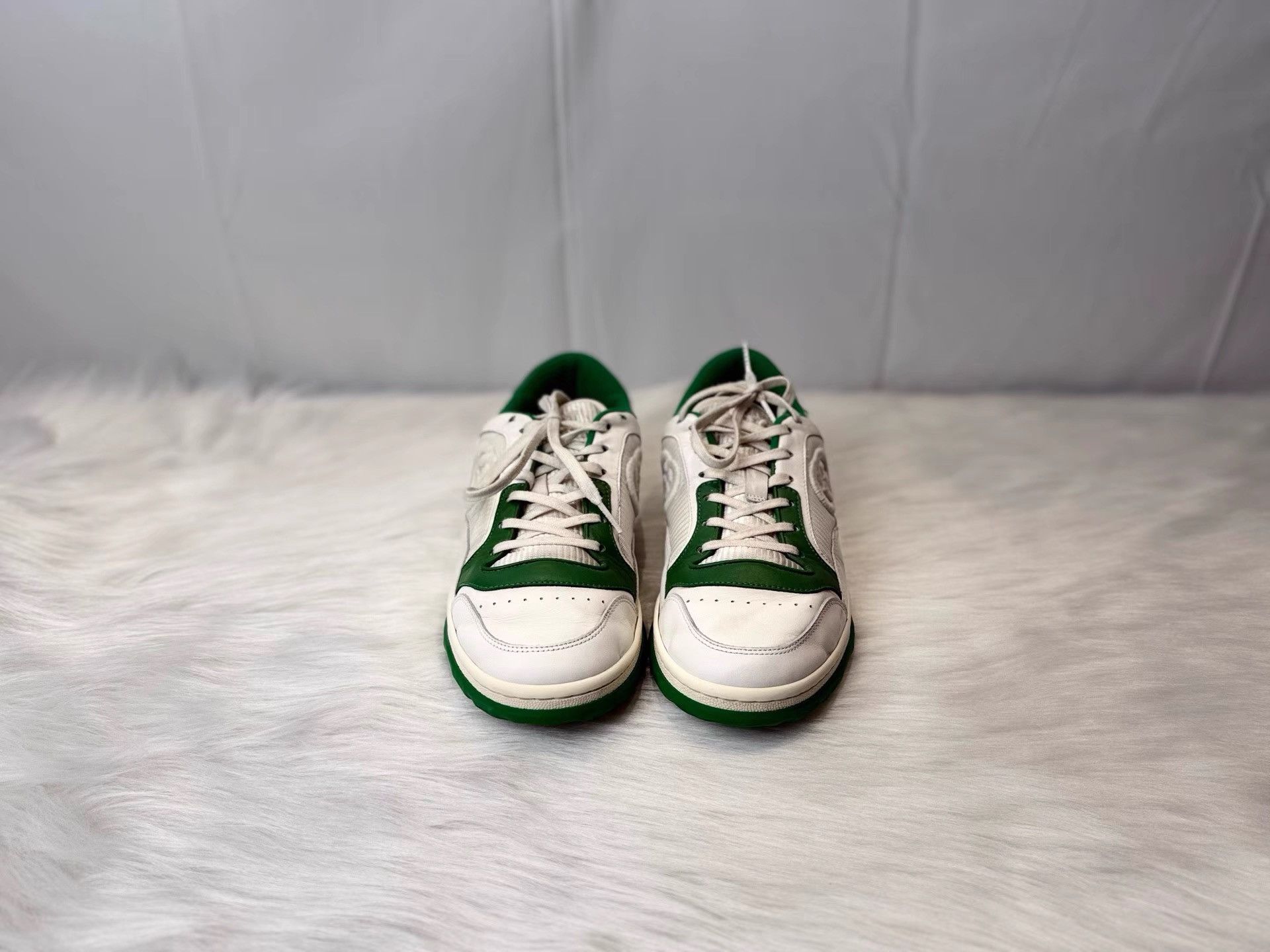 Gucci GUCCI MAC80 Low-Top White Green Worn-Effect Shoes K36 Size US 8 / EU 41 - 2 Thumbnail