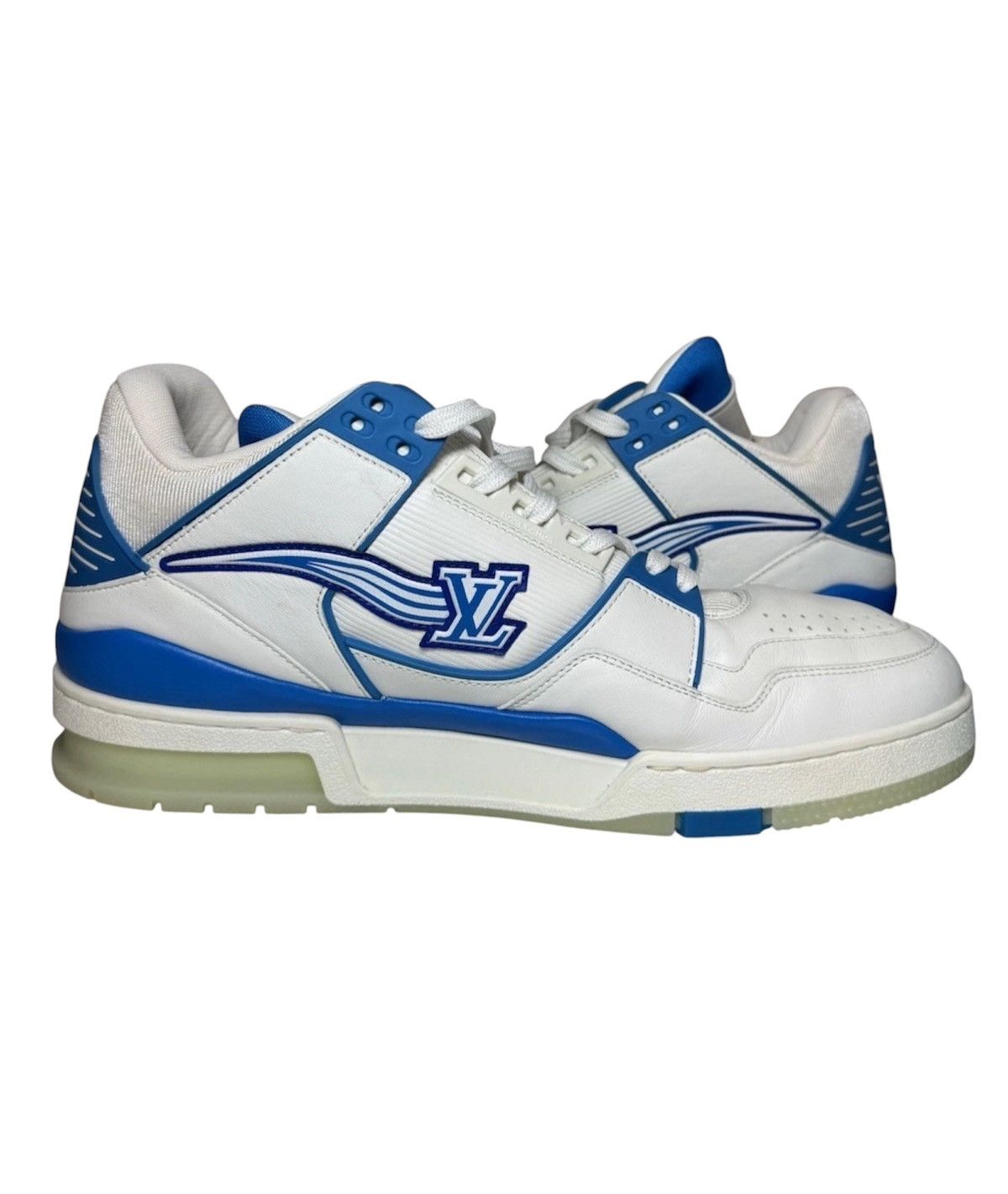 Louis Vuitton Size 10 - Louis Vuitton LV Trainer Azur Blue Virgil Abloh Size US 10 / EU 43 - 5 Thumbnail
