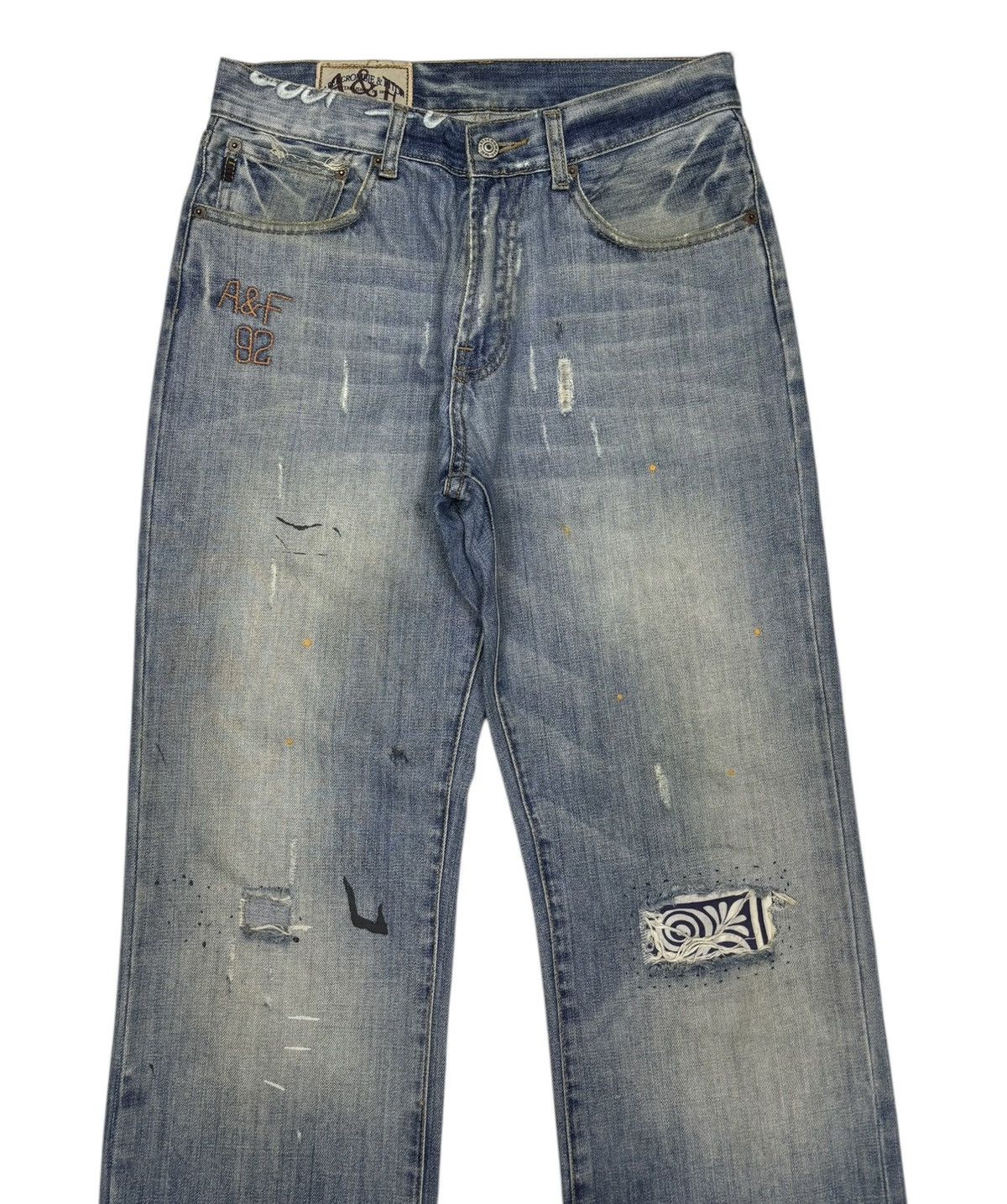 Abercrombie & Fitch Flare Jeans Distressed Denim Abercrombie & Fitch Bootcut Size US 30 / EU 46 - 5 Thumbnail