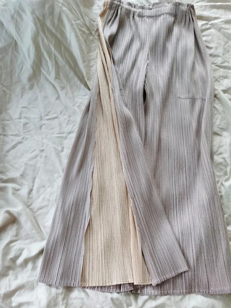 Issey Miyake Issey Miyake size:3 Color-blocked pleated pants Size 42" / US 20 - 4 Thumbnail