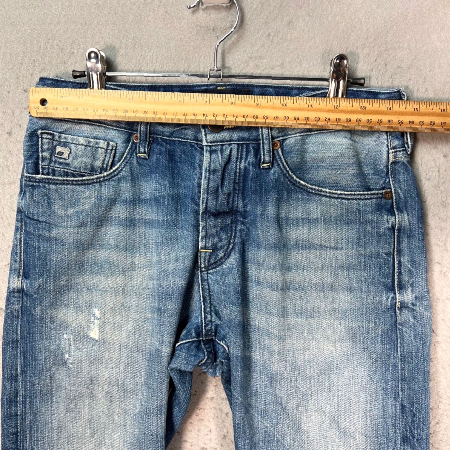 Scotch & Soda Scotch & Soda Jeans Ralston Slim Fit 5-Pocket Denim Blue Distressed 28x30 Mens Regular Size XS-? Size US 28 / EU 44 - 7 Thumbnail