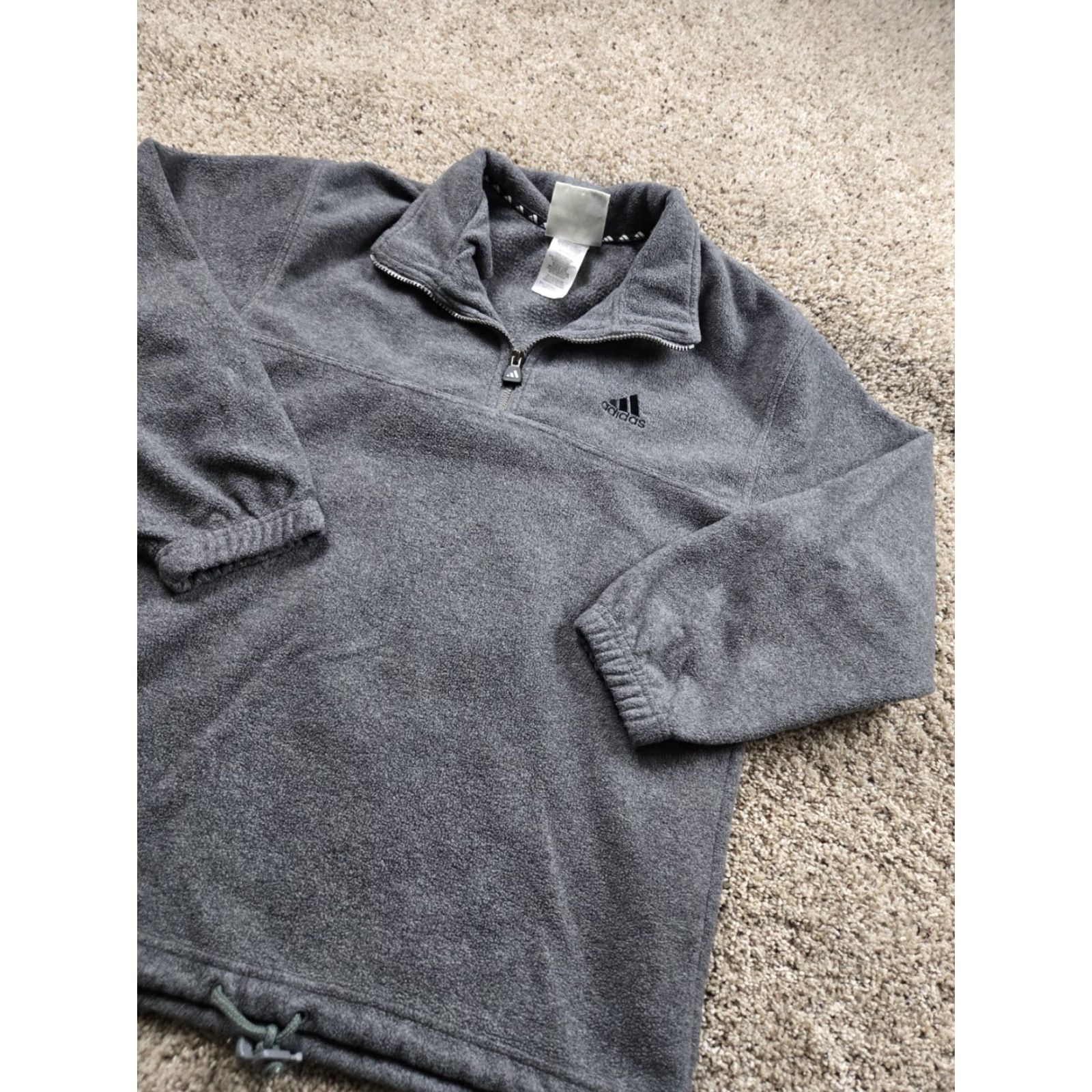 Adidas VINTAGE adidas Fleece Jacket Sweatshirt Small Mens Gray Long Sleeve 1/4 Zip Size US S / EU 44-46 / 1 - 2 Thumbnail