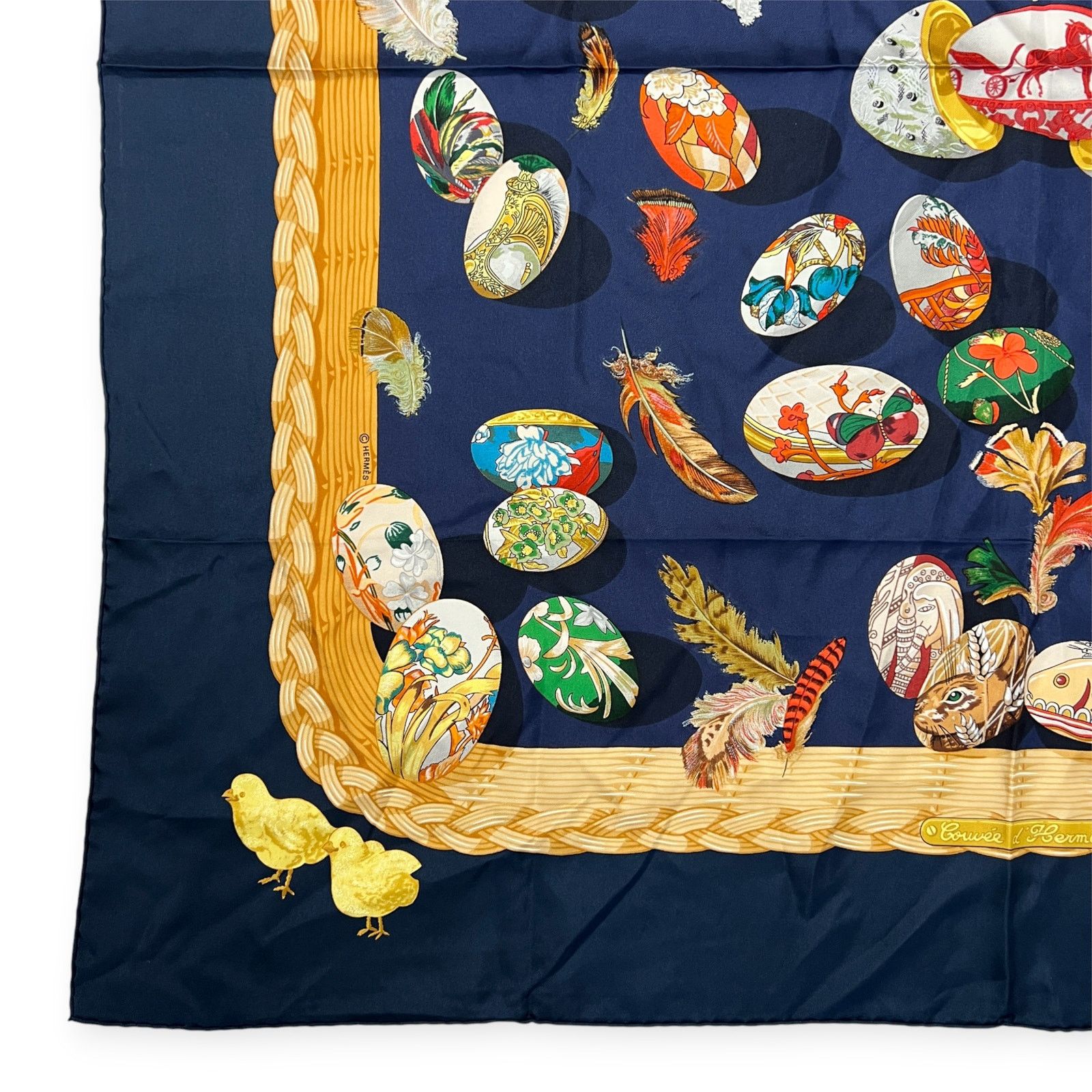 Hermes Hermes Couvee d'Hermes Silk Scarf 90cm Vintage France Size ONE SIZE - 13 Thumbnail
