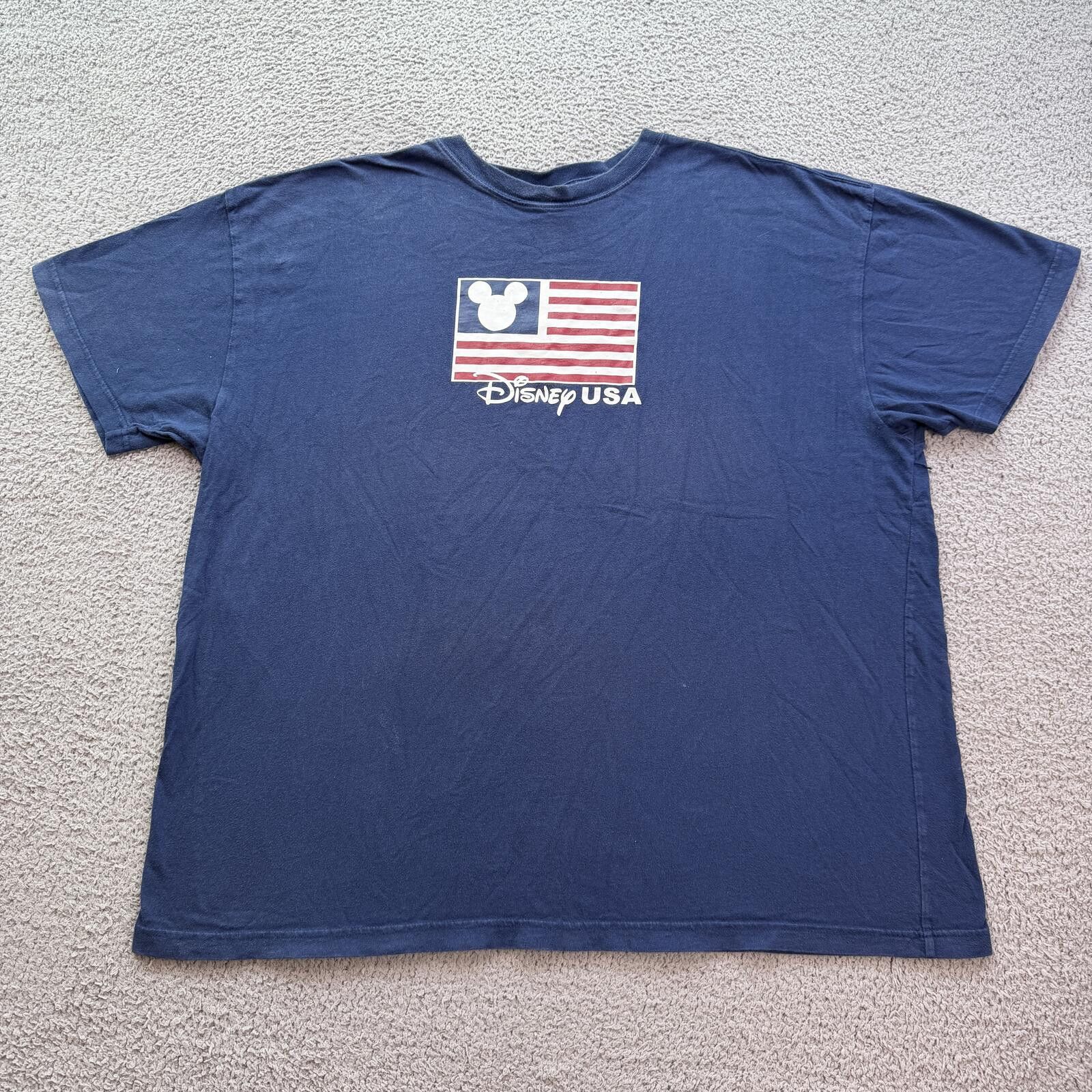 Disney Vintage Disney USA Mickey Flag T Shirt XXL Navy Y2K American Size US XXL / EU 58 / 5 - 1 Thumbnail
