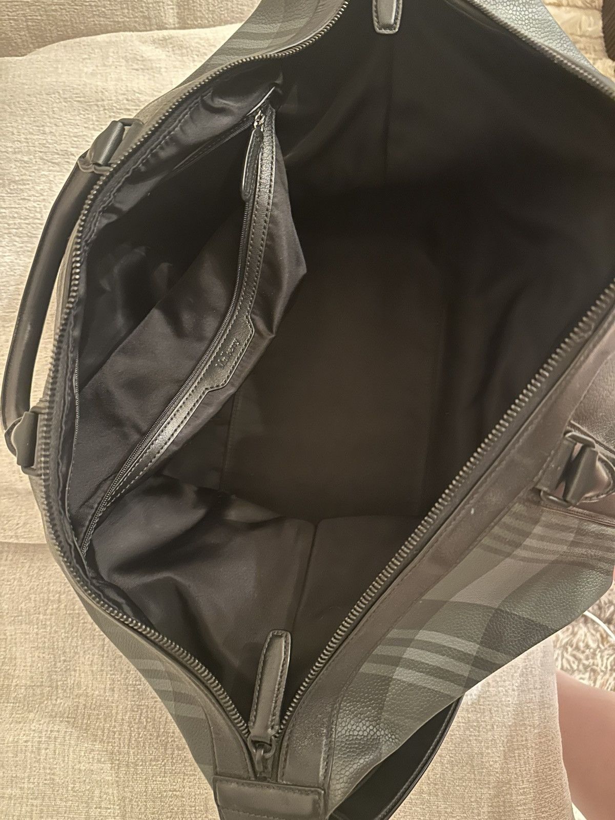 Mulberry Mulberry Clipper Holdall Green Tartan Travel Bag — Leather Size 46 - 8 Thumbnail