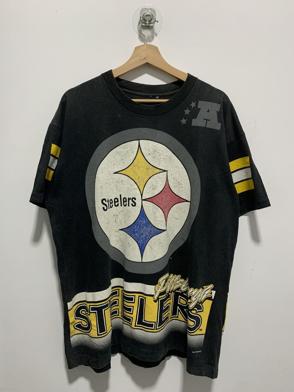 NFL × Vintage Vintage Steelers NFL MLB Distress Shirt Size US XL / EU 56 / 4 - 1 Thumbnail