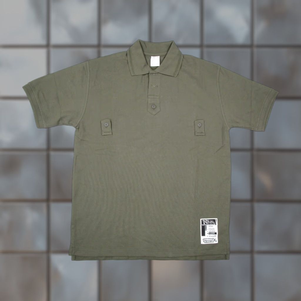 Tenderloin TENDERLOIN Polo Shirt Mens Large Green Made In Japan Graphic Patch 90s Retro Casual Polo Mens L Green Tokyo Streetwear Size US L / EU 52-54 / 3 - 1 Thumbnail