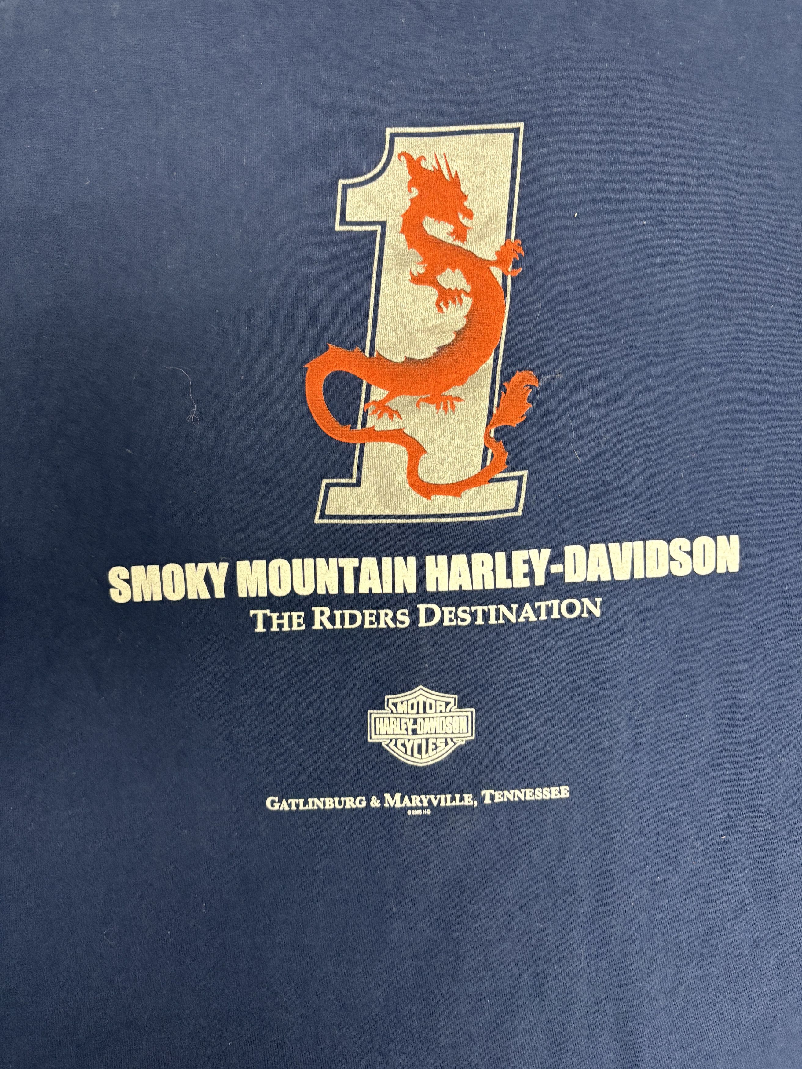 Vintage Harley Davidson Tennessee Vintage Blue T-Shirt Tee Size US L / EU 52-54 / 3 - 5 Thumbnail