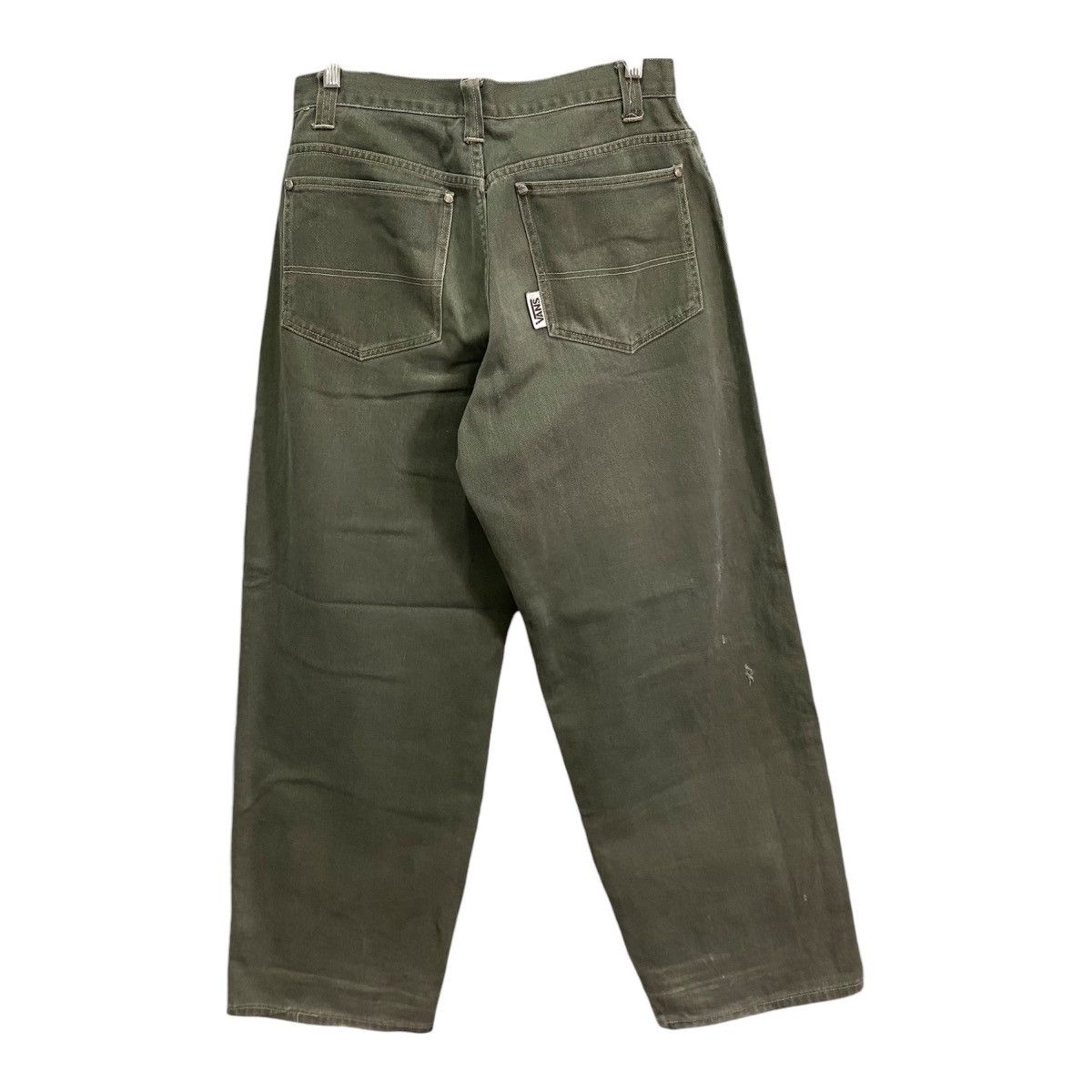 Vans Vans Vintage 90s Baggy Loose Fit Denim Jeans Olive Green Size US 31 - 2 Thumbnail
