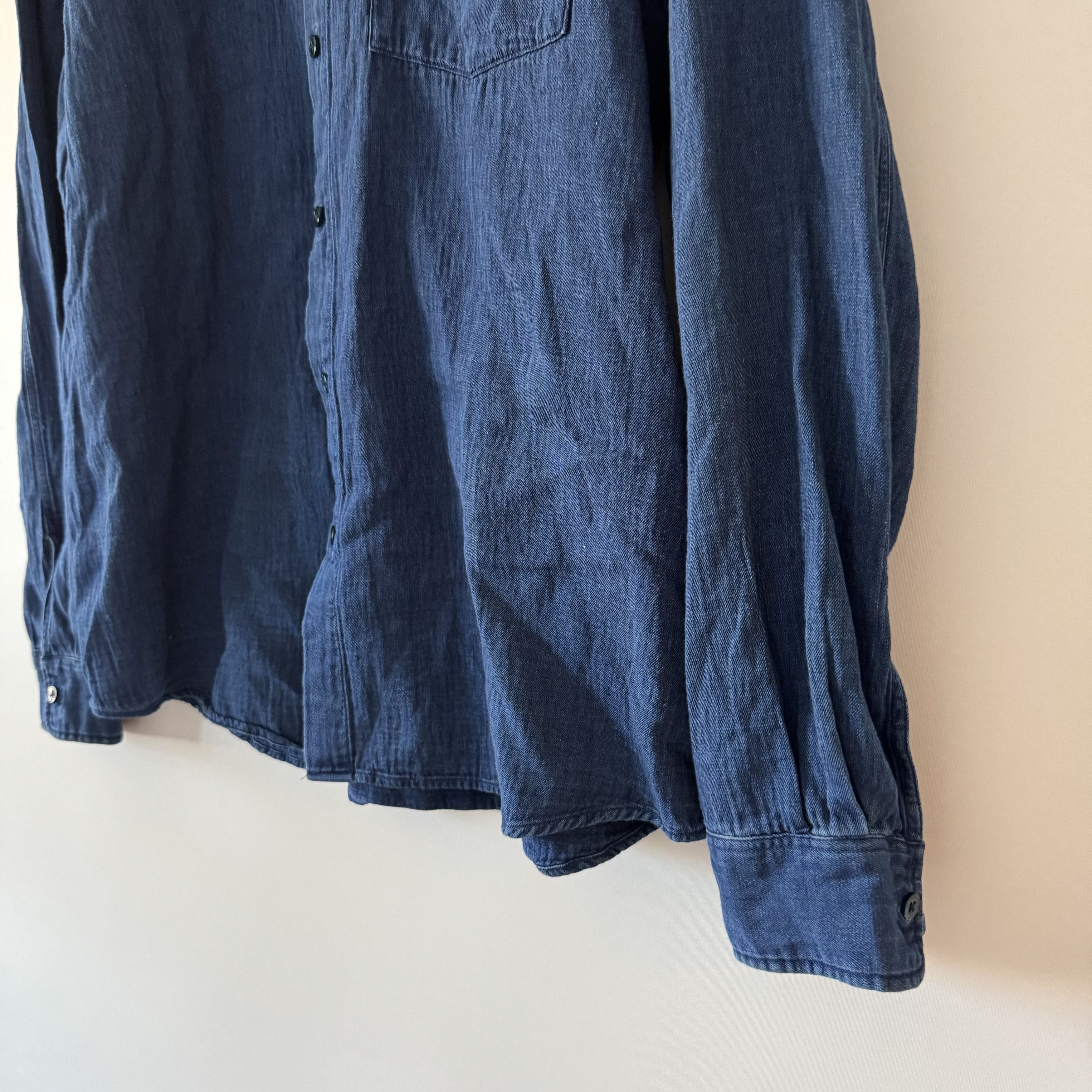 C.O.F. Studio Men's C.O.F Studio Denim Cotton Blue Shirt Size M Size US M / EU 48-50 / 2 - 7 Thumbnail