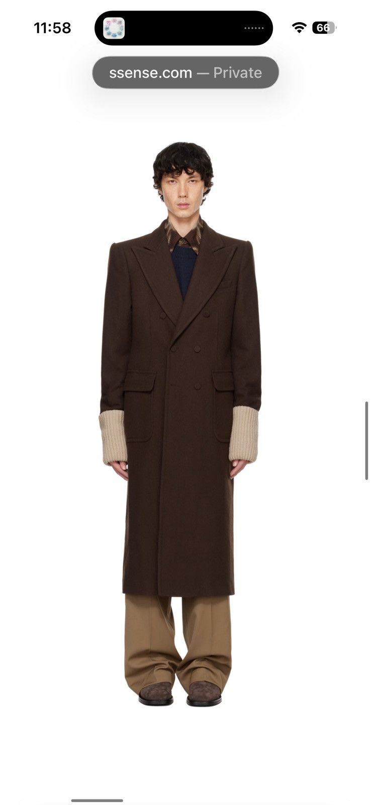 Dries Van Noten Dries Van Noten Brown Wool Coat Size 52 Size US L / EU 52-54 / 3 - 9 Thumbnail