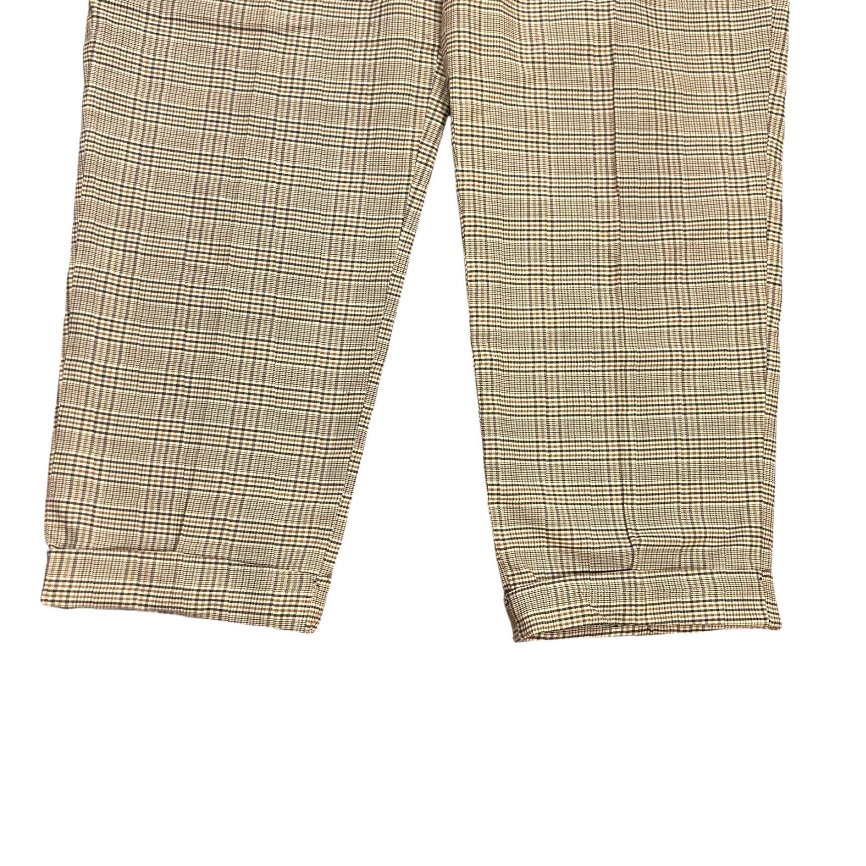 Vintage True Vintage 1960s Plaid Straight Leg Pants Size 36x26 Cuffed 60s Trousers Size US 36 / EU 52 - 4 Thumbnail
