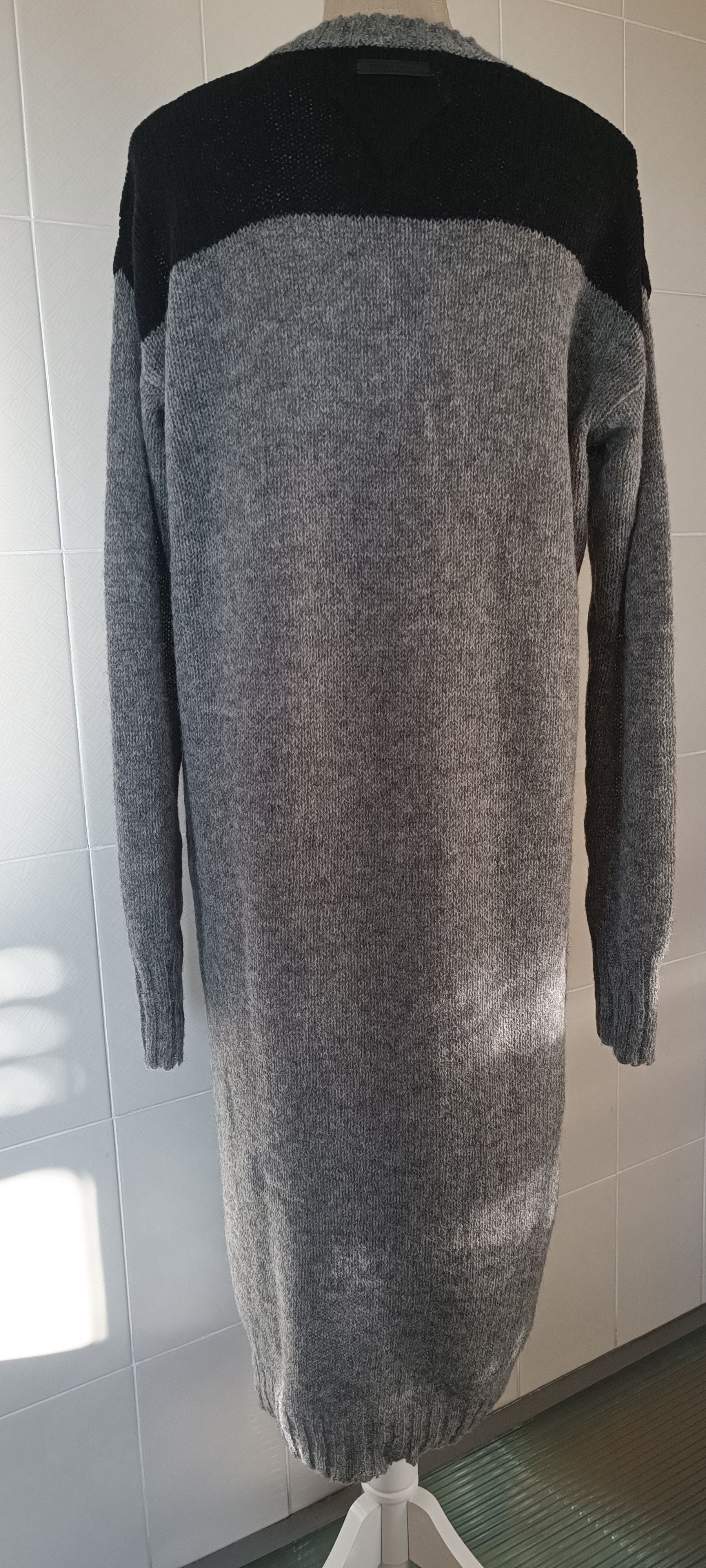 Prada Gray wool maxi dress - V-neckline Size L / US 10 / IT 46 - 5 Thumbnail