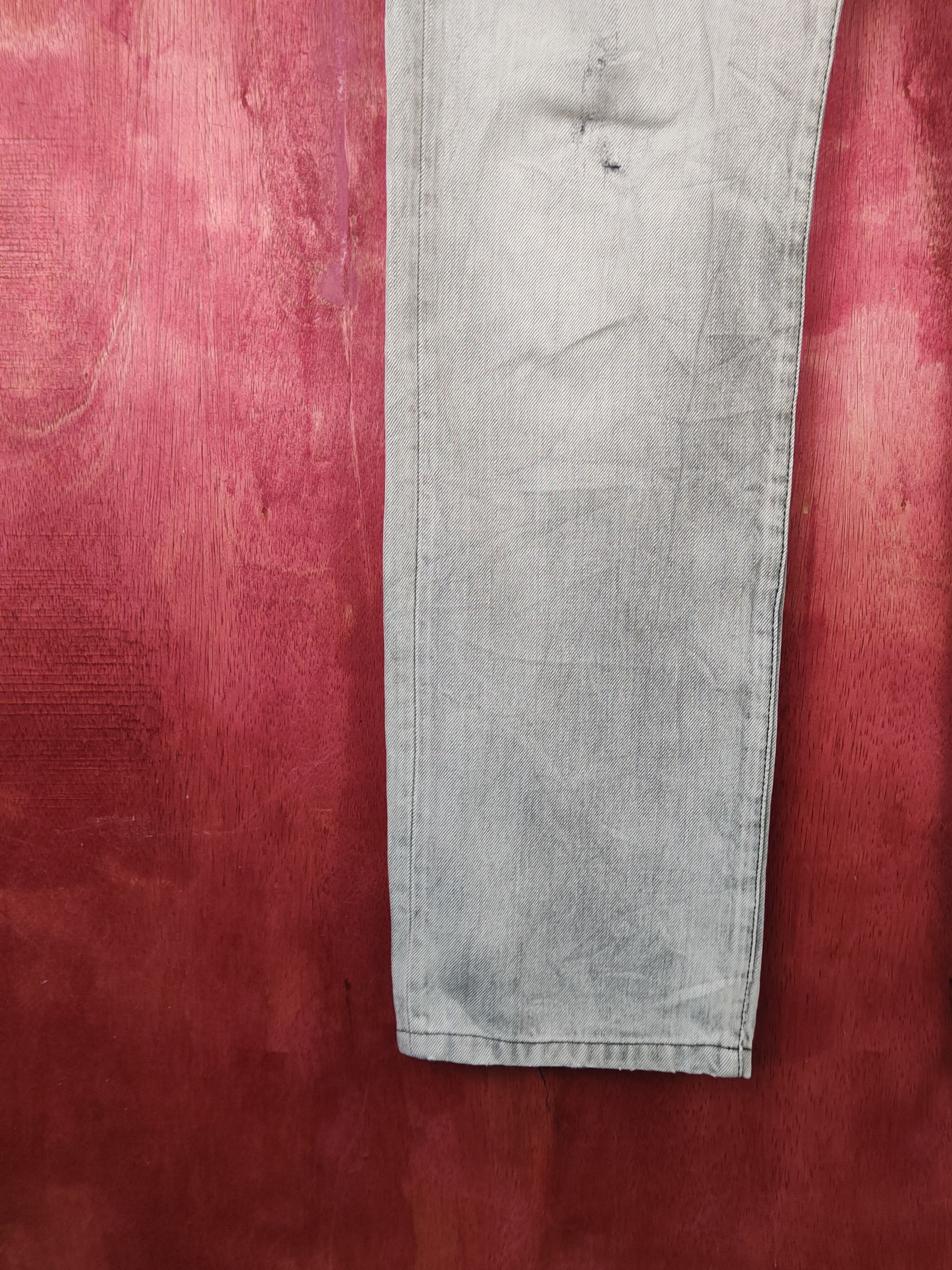 Japanese Brand Back Number Black White Faded Distressed Ripped Jeans #S2359 Size US 32 / EU 48 - 4 Thumbnail