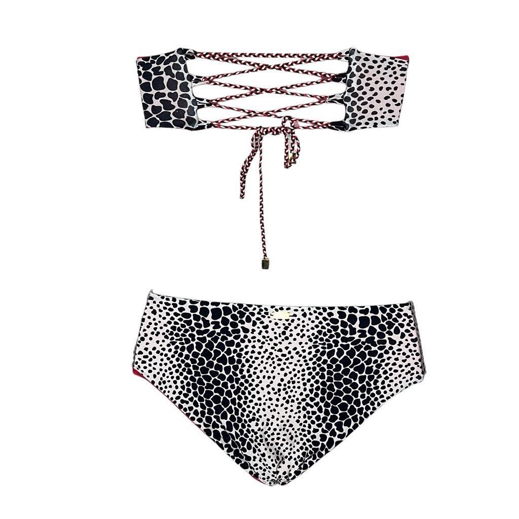 Swims Beach Bunny Girl on Fire Bikini Set Animal Cheetah Print Ban Size ONE SIZE - 7 Thumbnail