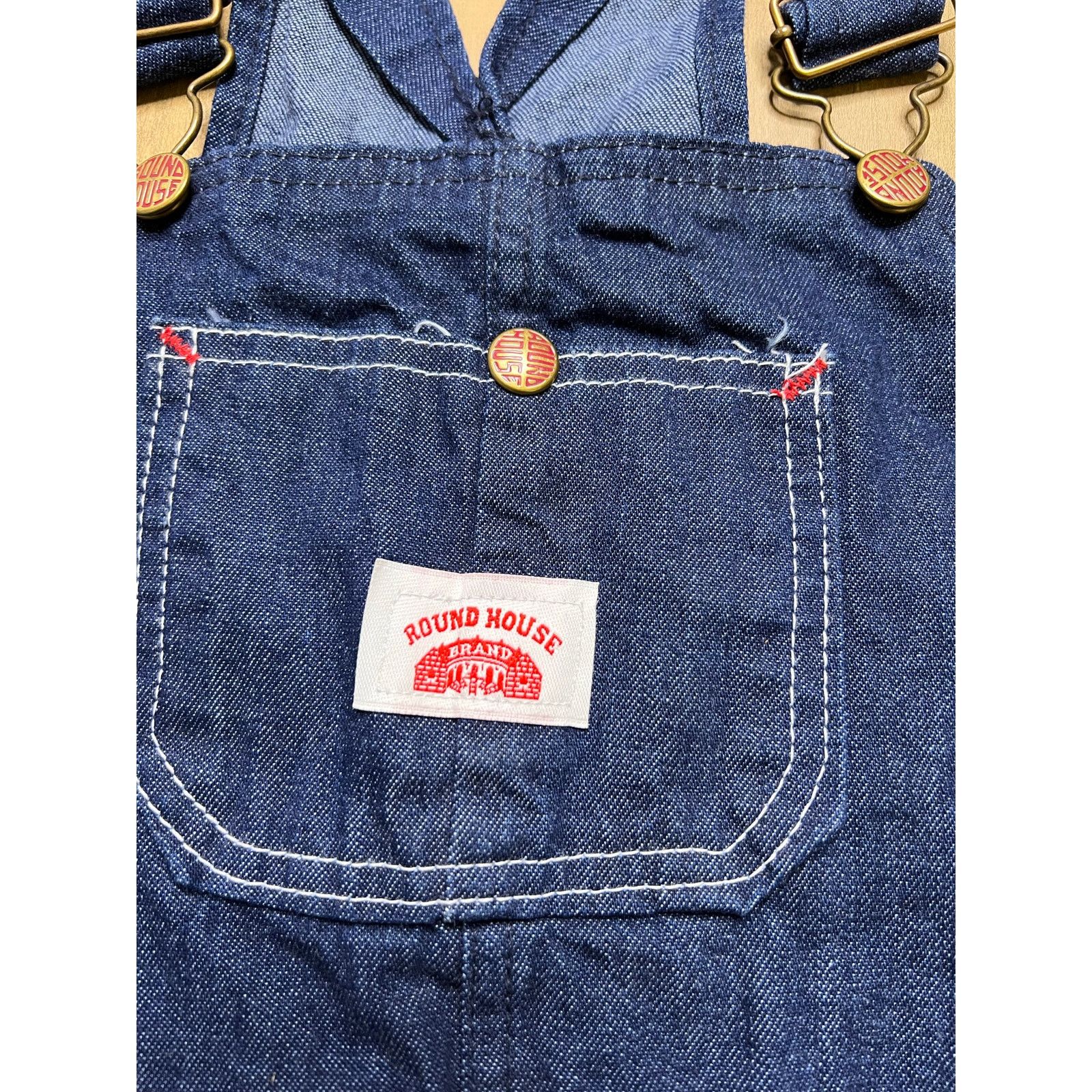 Vintage Vintage Round House Denim Overalls USA Cotton Bib Sz S/M Size US 30 / EU 46 - 8 Thumbnail