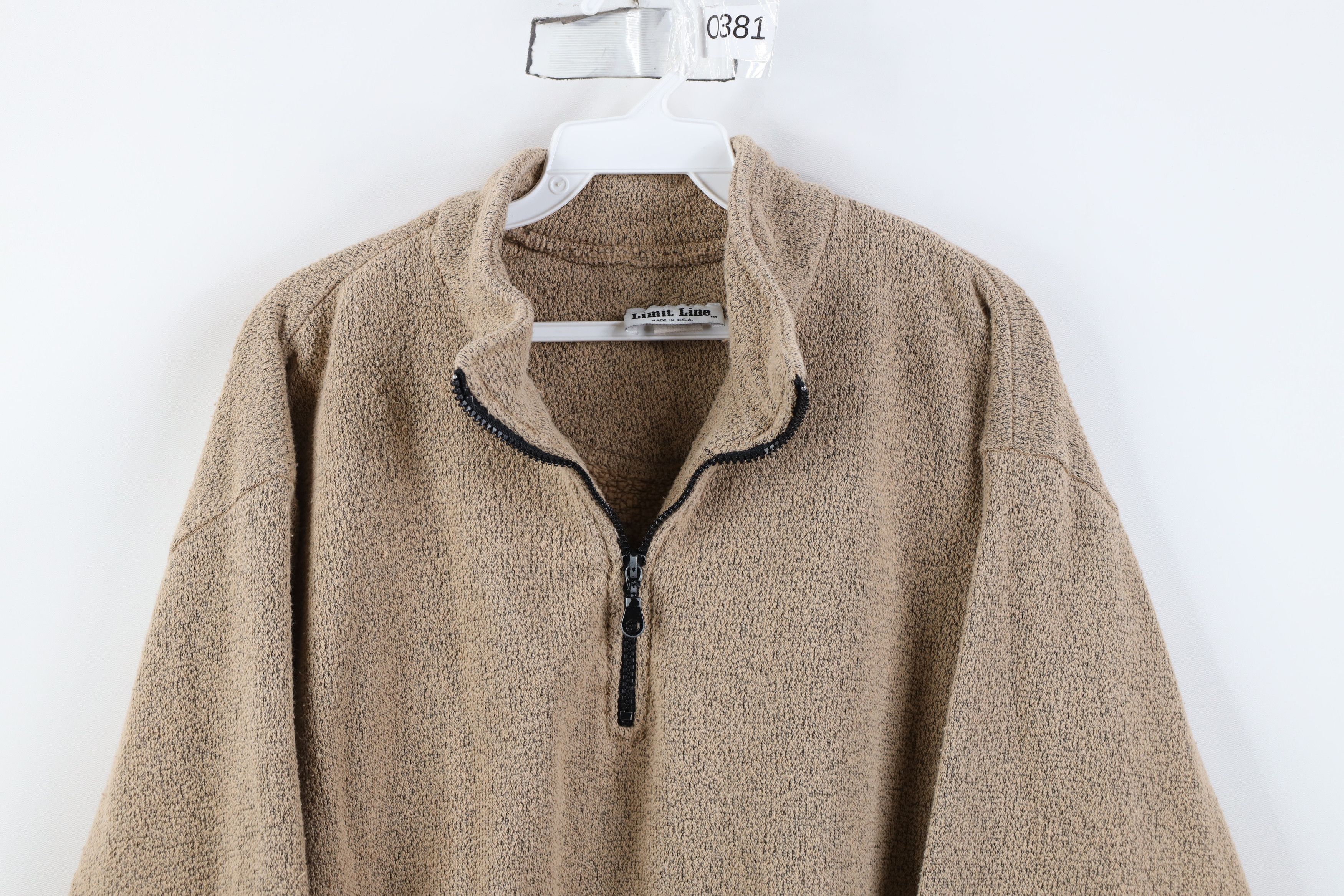 Vintage Vintage 90s Streetwear Blank Knit 1/4 Half Zip Sweater USA Size M / US 6-8 / IT 42-44 - 2 Thumbnail